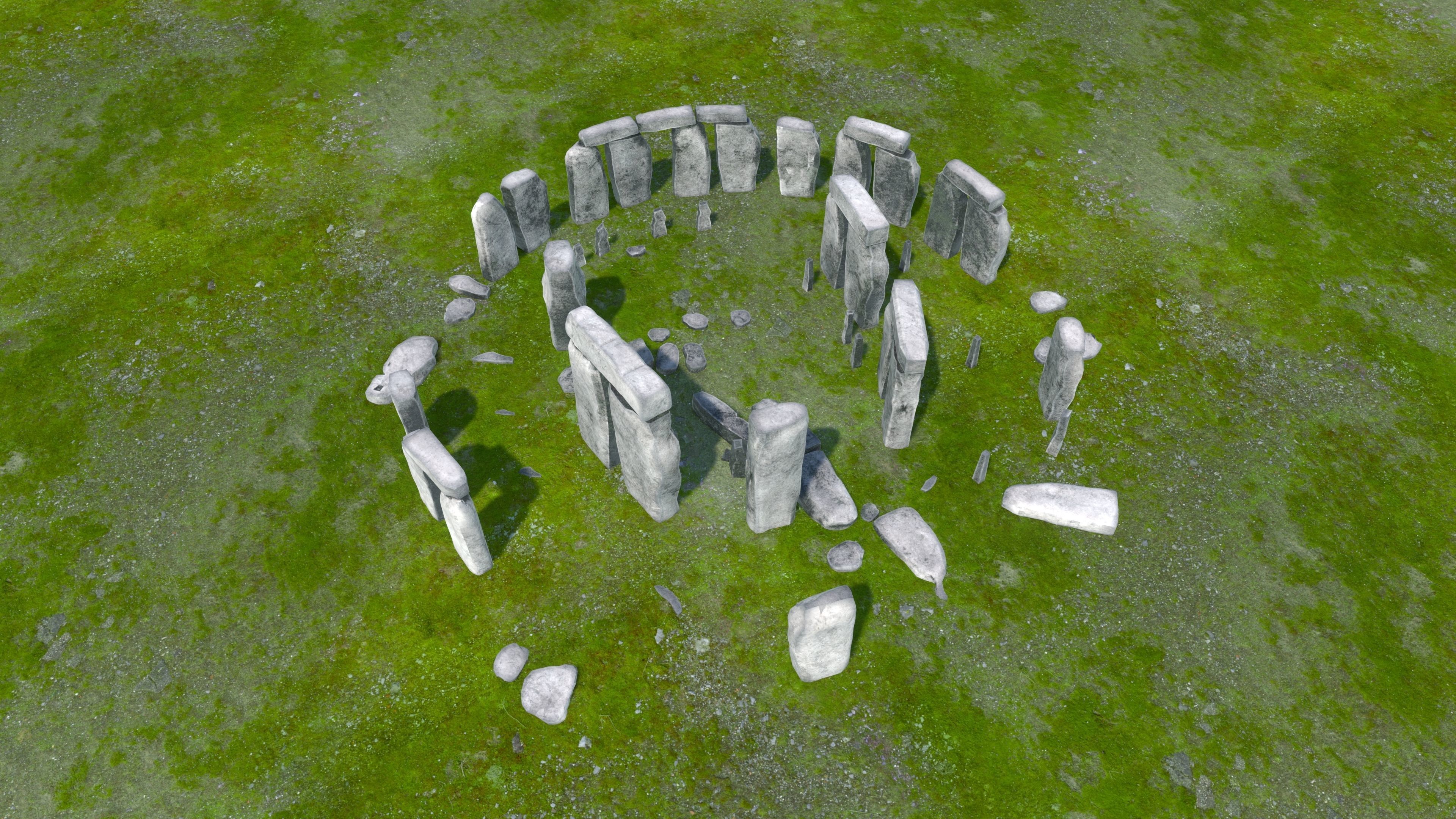 STONEHENGE and Surroundings Low-poly 3D model_2