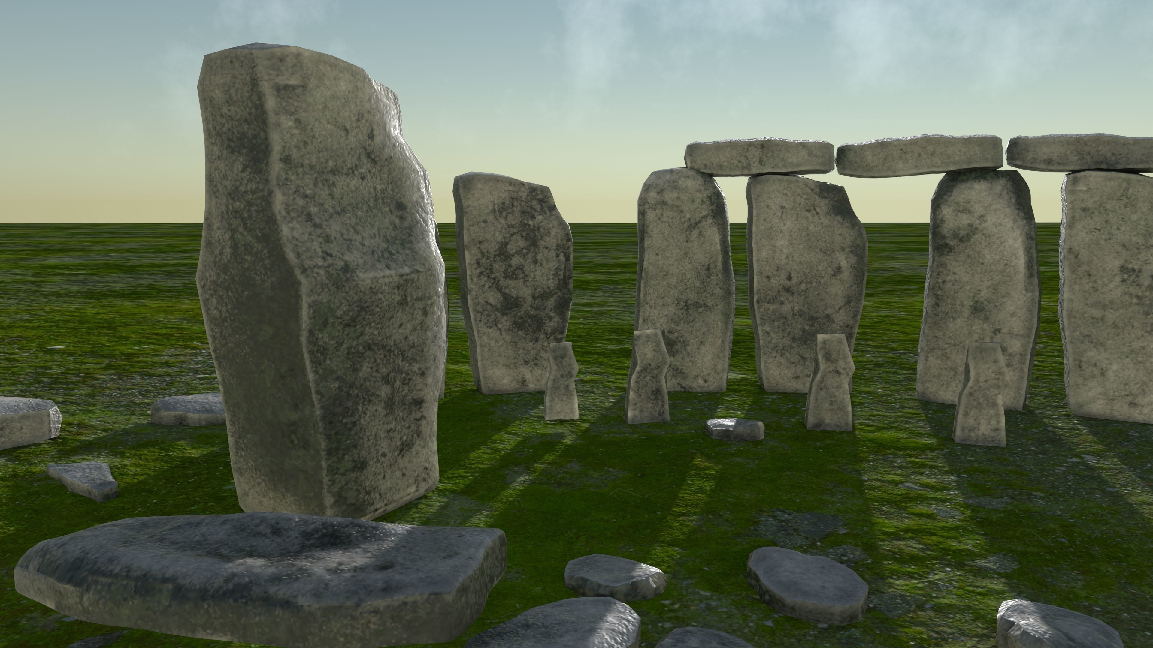 STONEHENGE and Surroundings Low-poly 3D model_4
