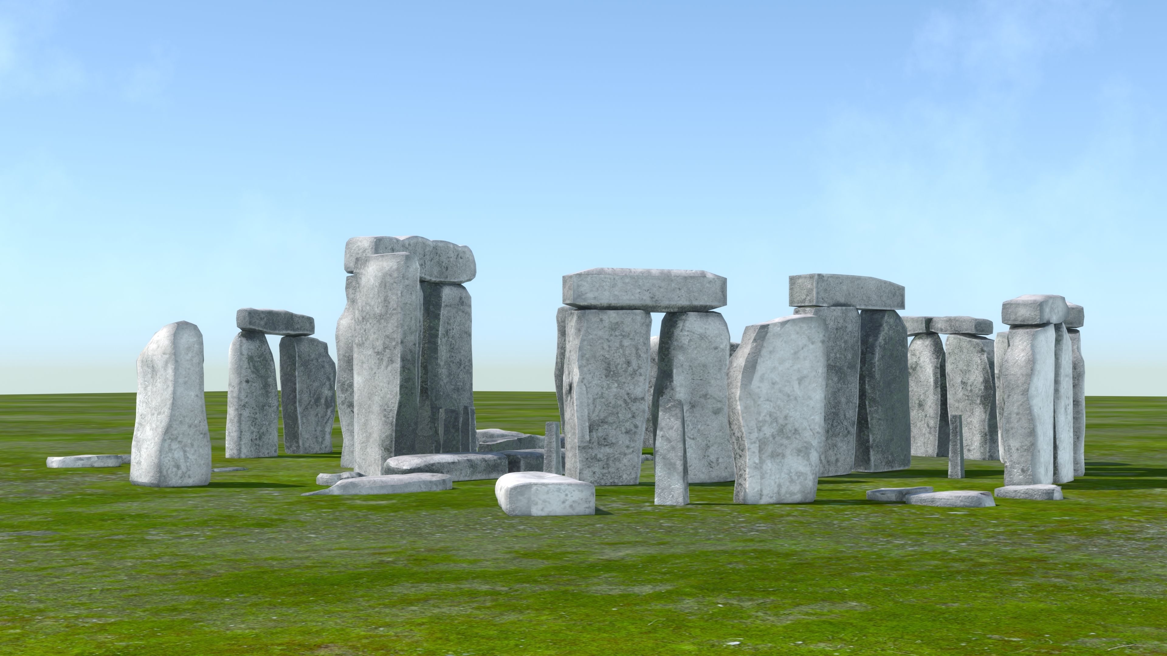 STONEHENGE and Surroundings Low-poly 3D model_5