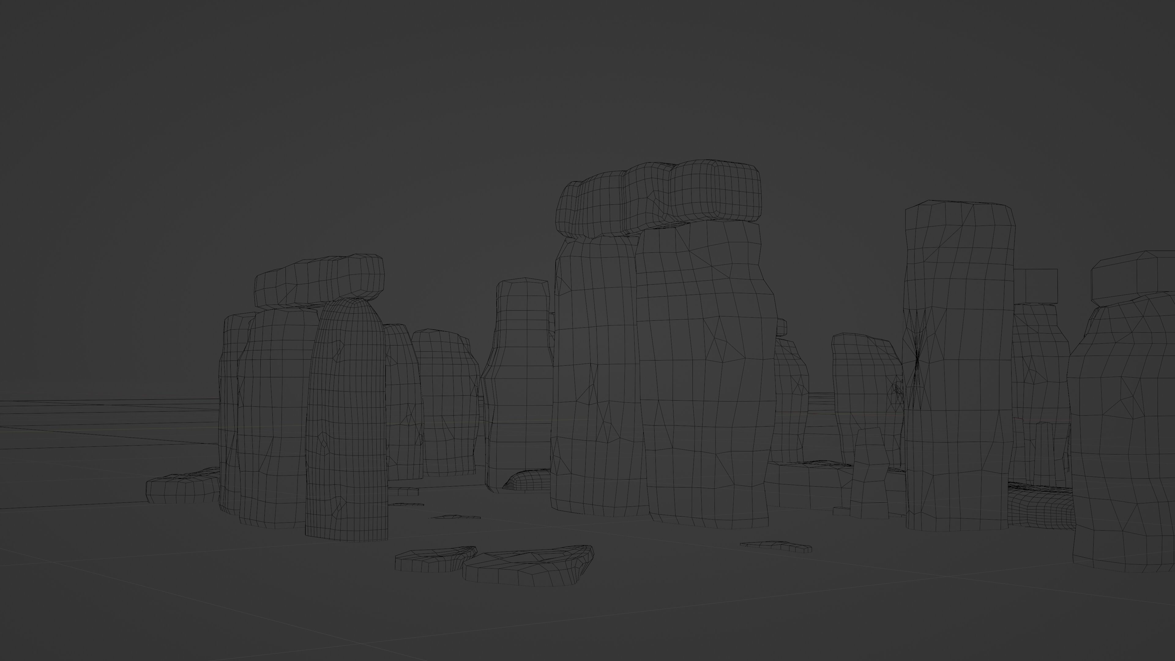 STONEHENGE and Surroundings Low-poly 3D model_8
