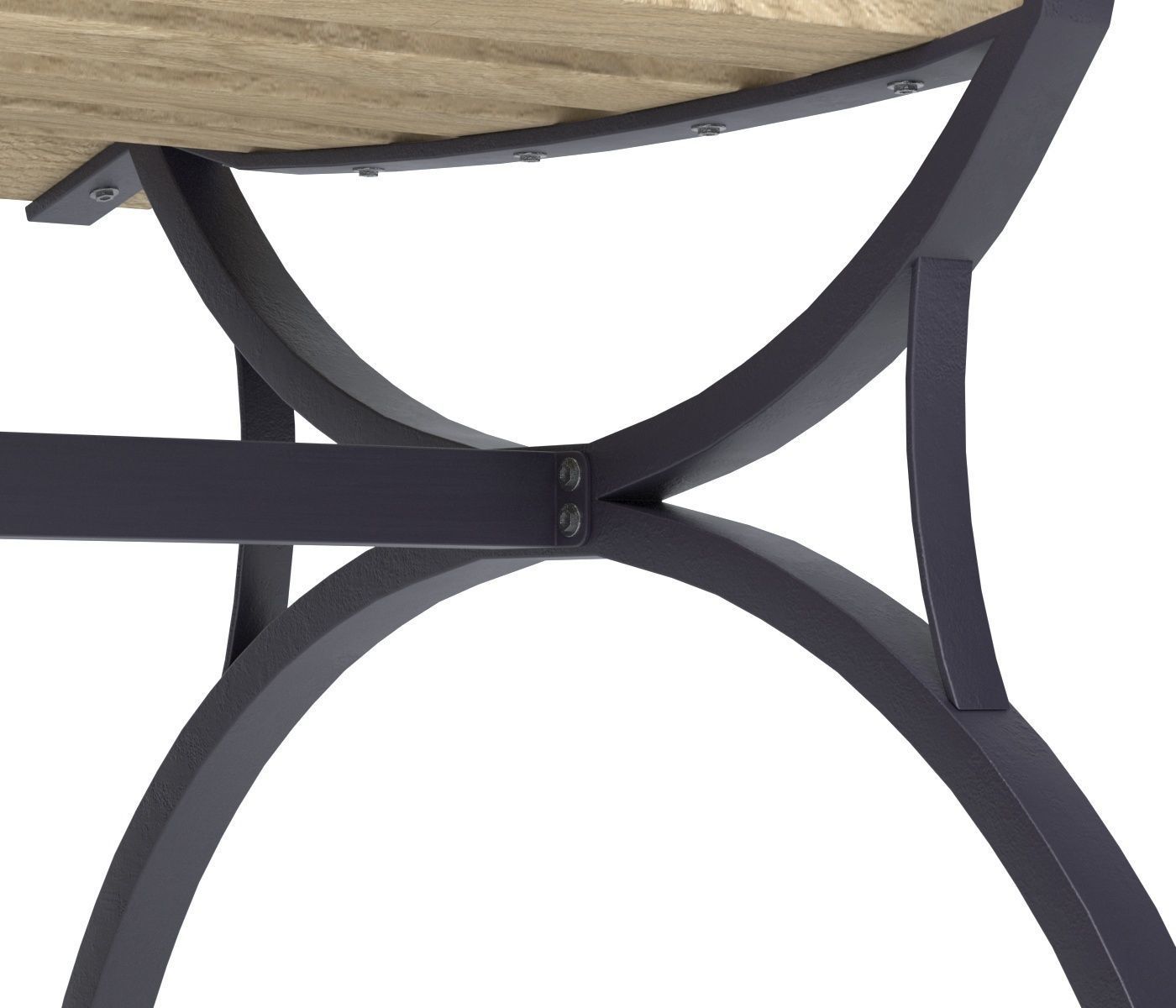 Bench Low-poly 3D model_4