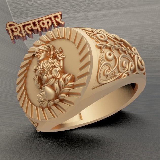 LAXMI JI RING DESIGN - HIGH QUALITY 3D print model_3