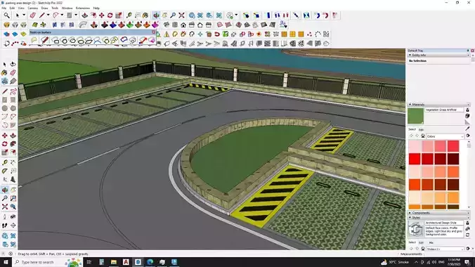 Modern Parking Lot - High-Quality 3D Model 3D model