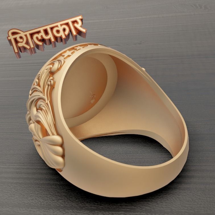 Laxmi Ji Ring High Quality 3D print model_3