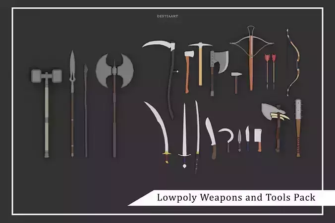 Lowpoly Weapons and Tools Pack