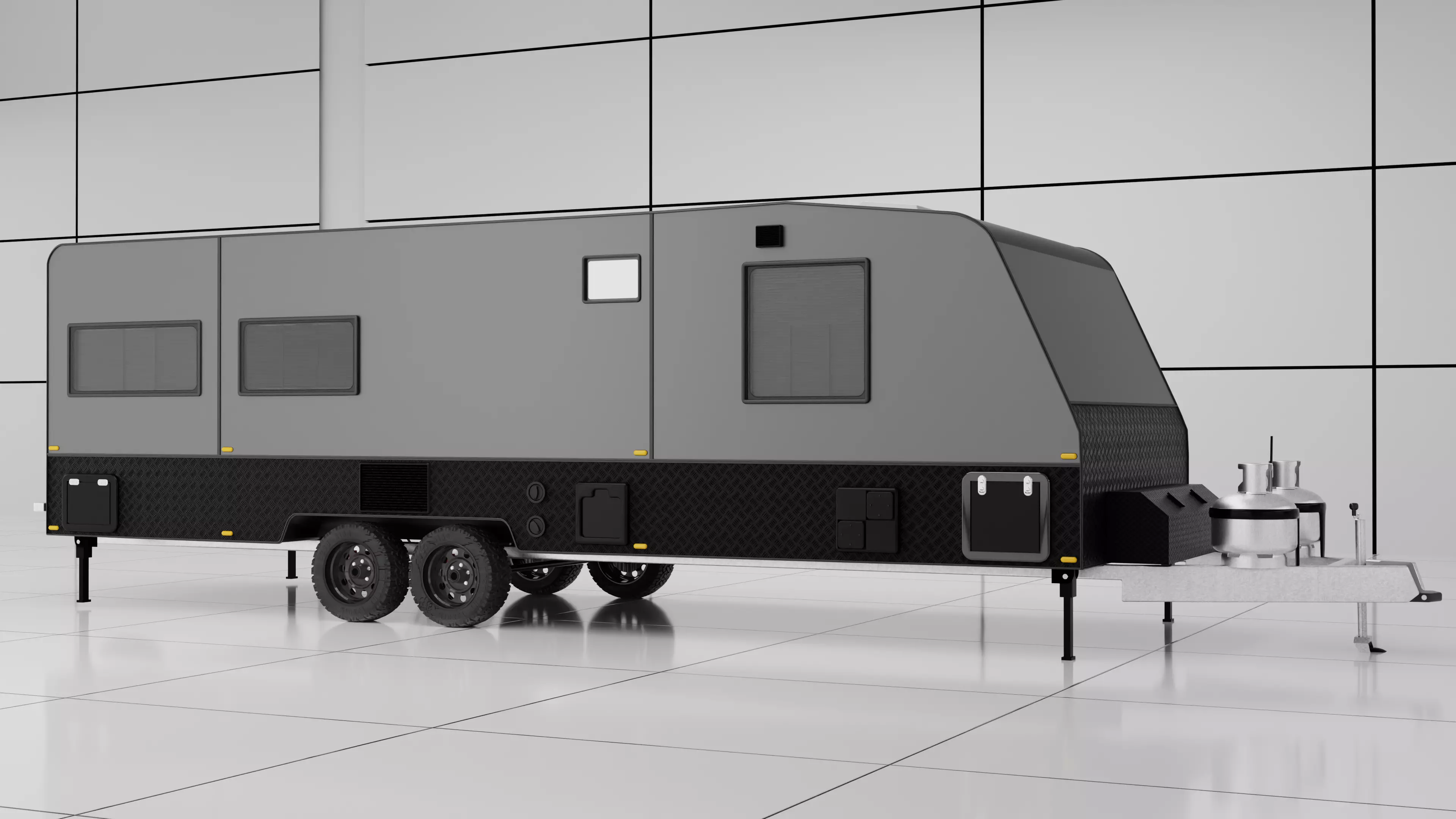 CARAVANS 226 RV Detailed 3D Model Quality Exterior Interior 3D model_0