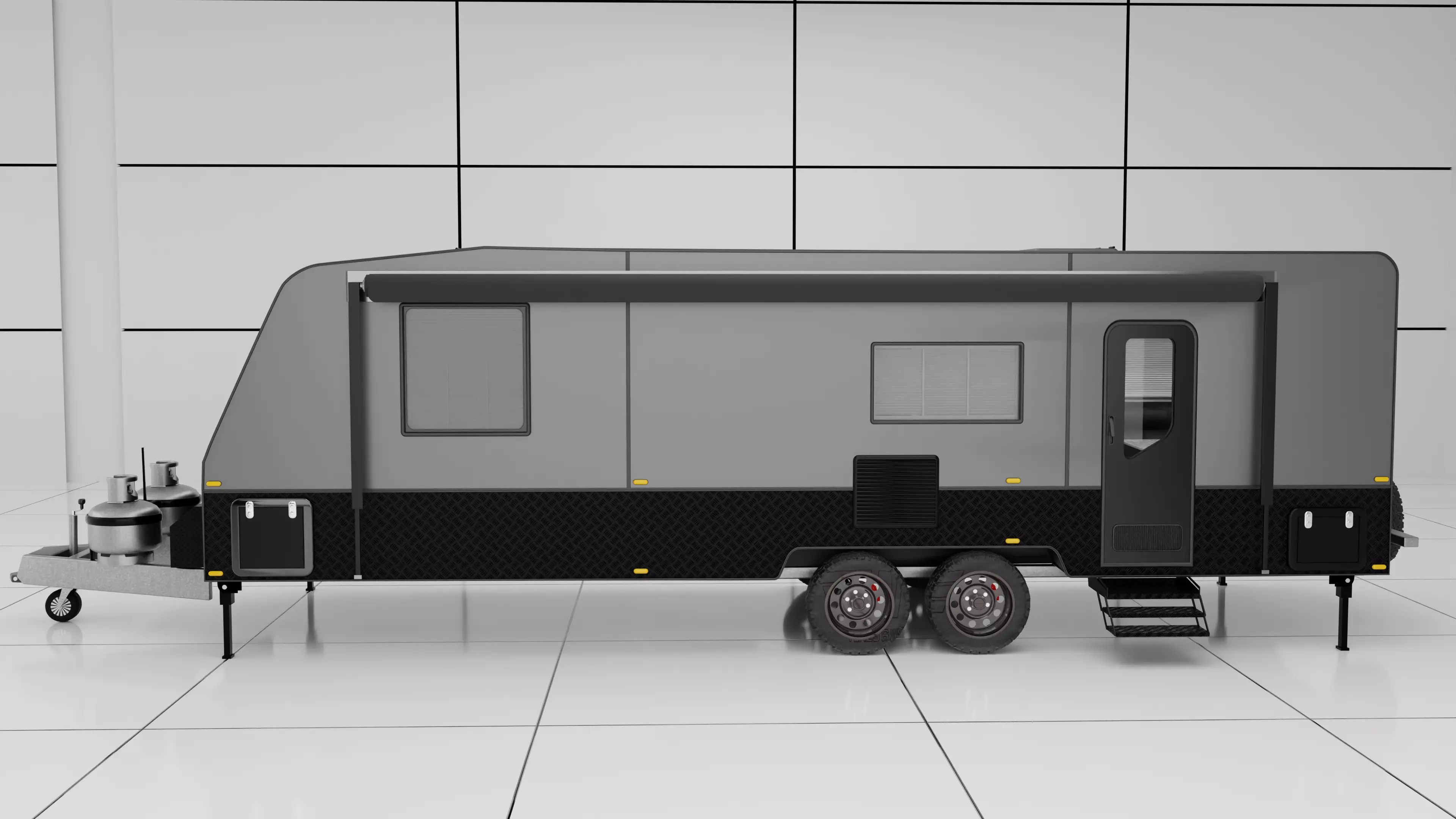 CARAVANS 226 RV Detailed 3D Model Quality Exterior Interior 3D model_4