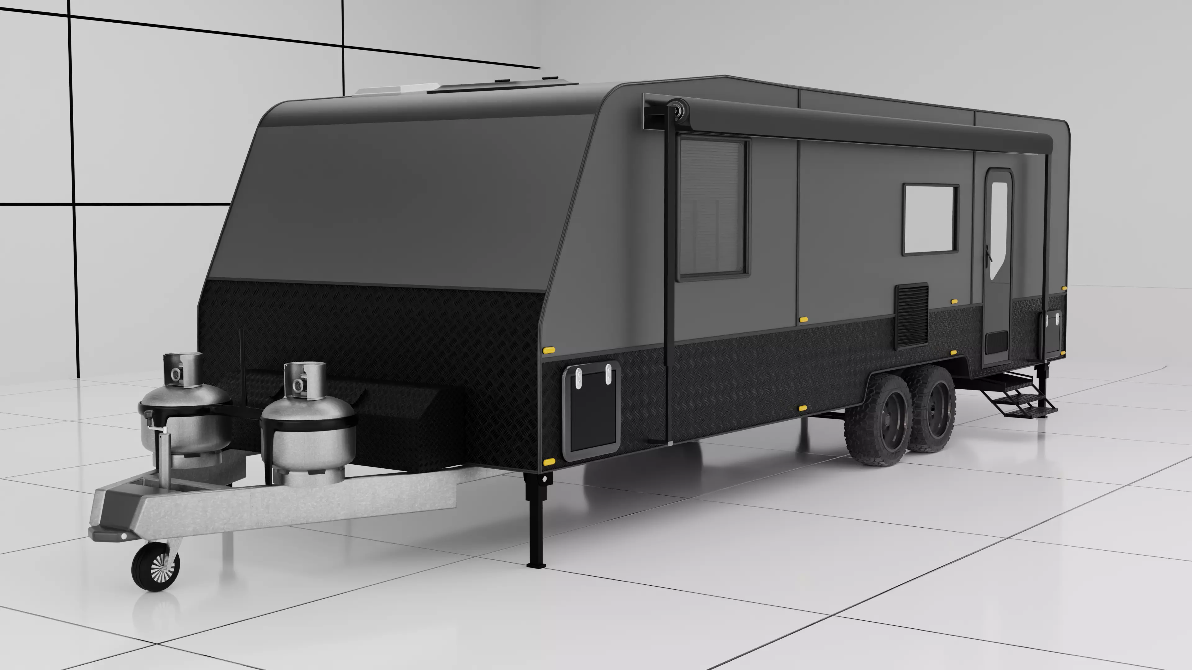 CARAVANS 226 RV Detailed 3D Model Quality Exterior Interior 3D model_6