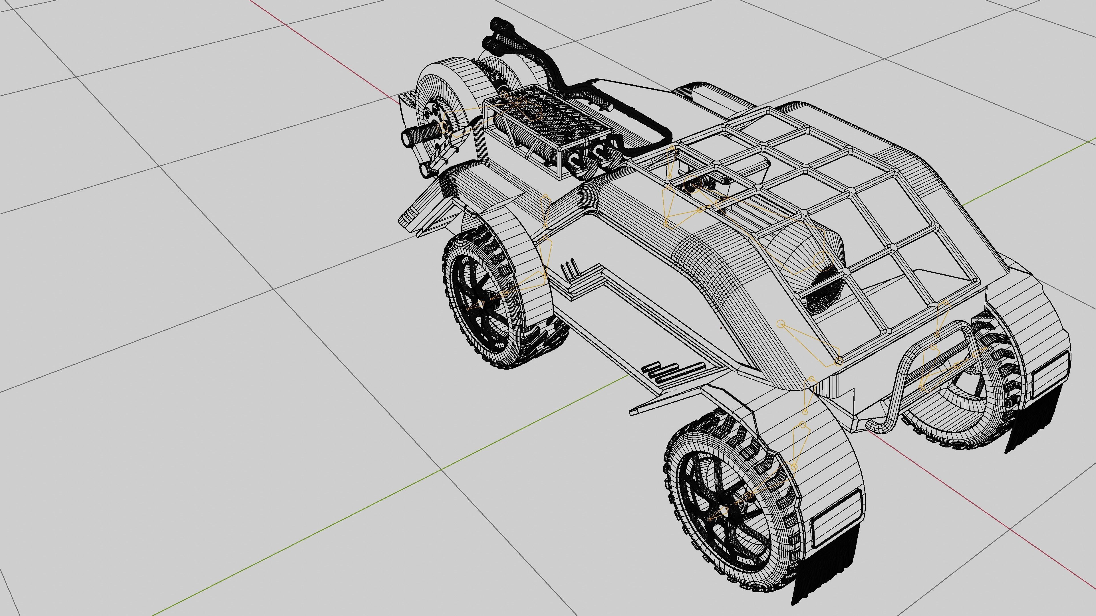 Blaze Bot Low-poly 3D model_7