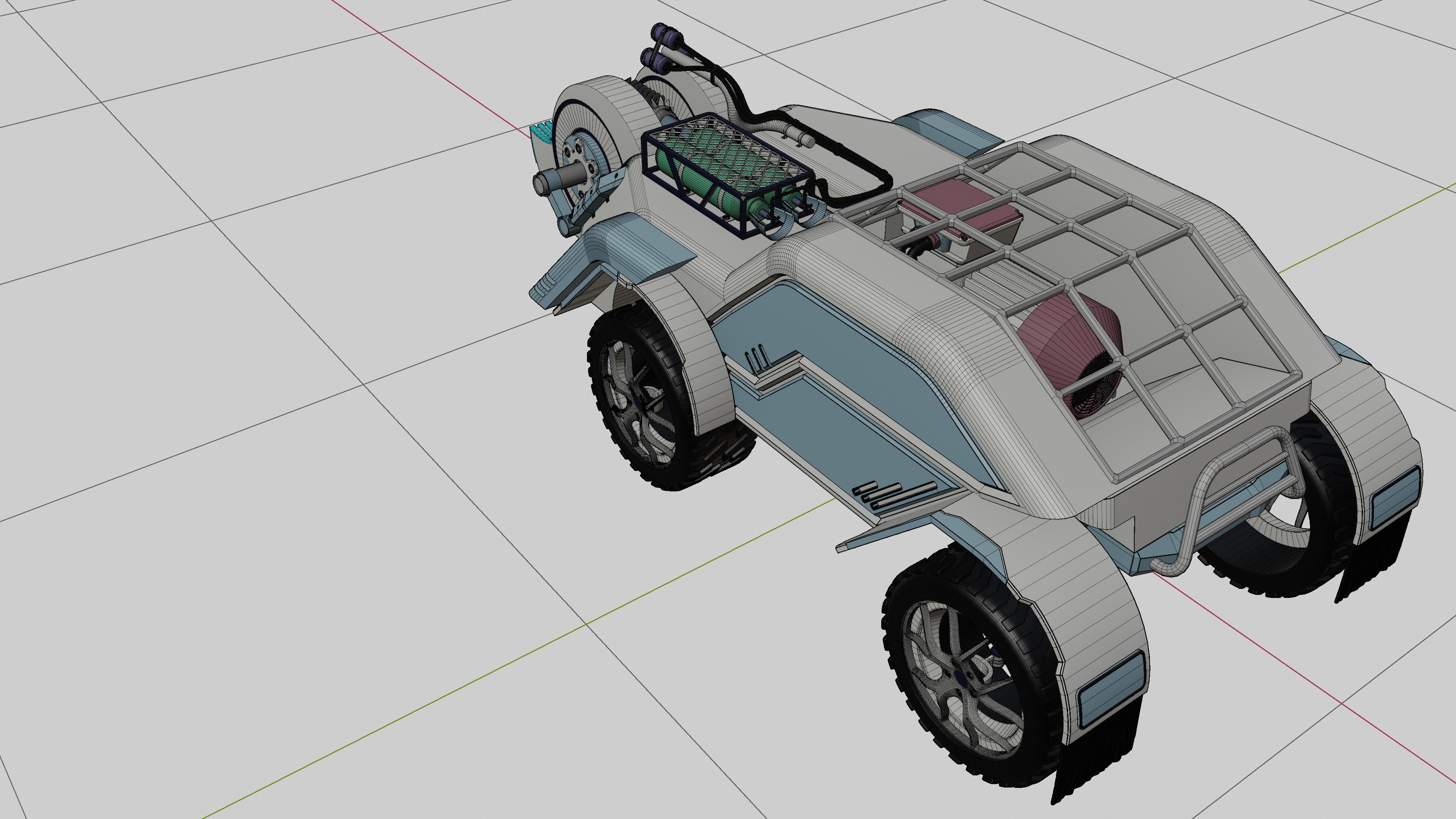 Blaze Bot Low-poly 3D model_6