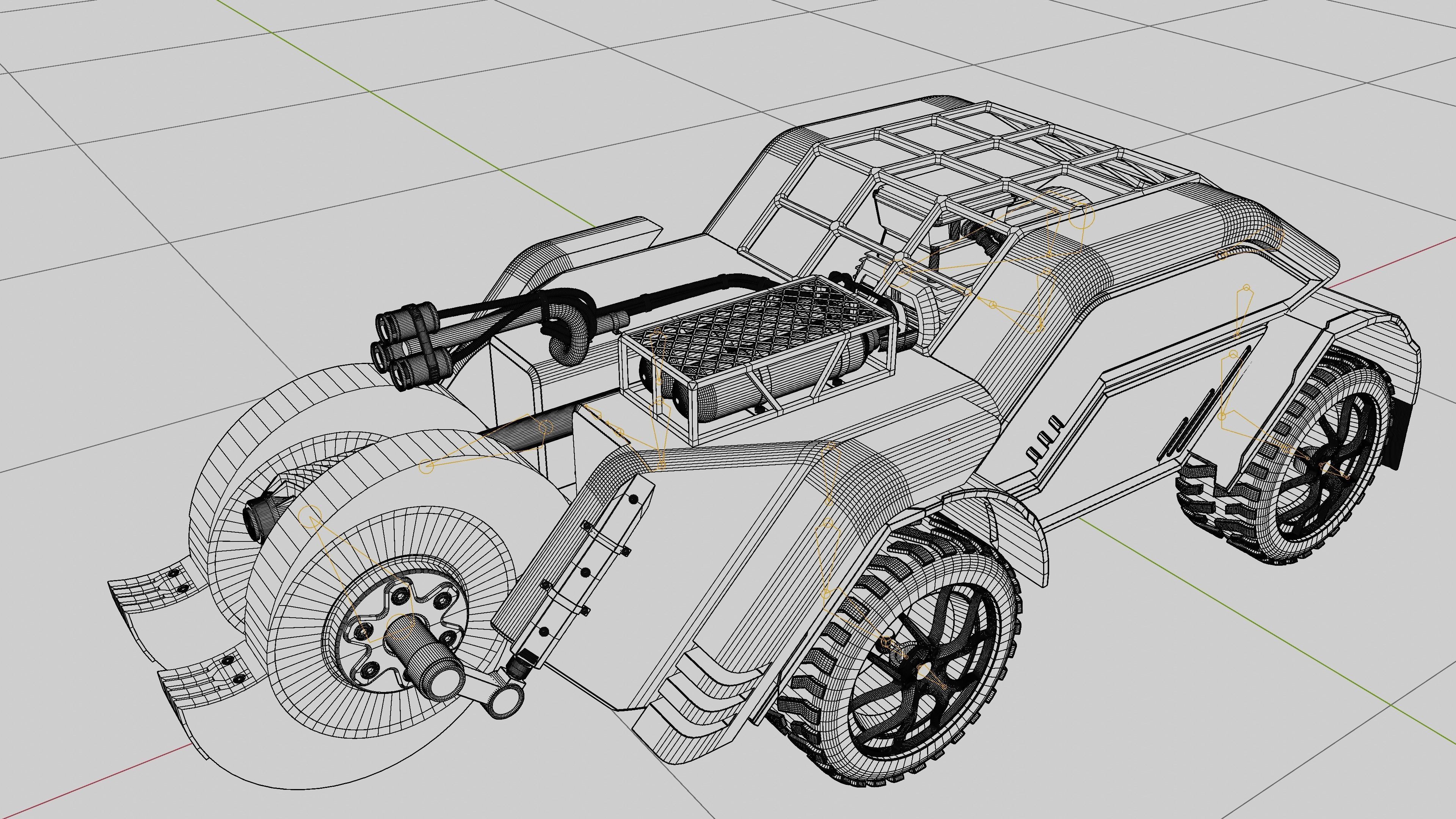 Blaze Bot Low-poly 3D model_4