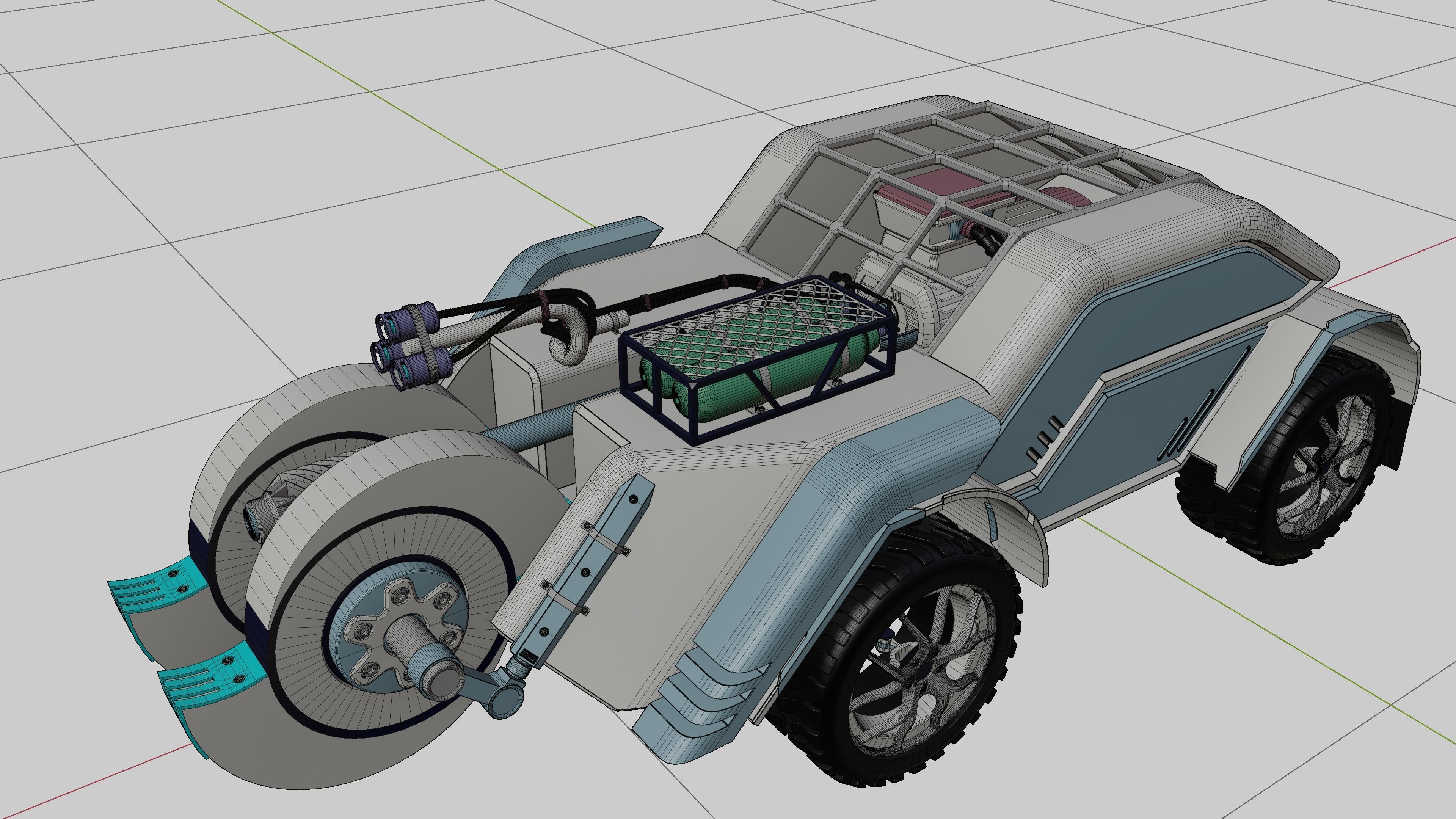 Blaze Bot Low-poly 3D model_3