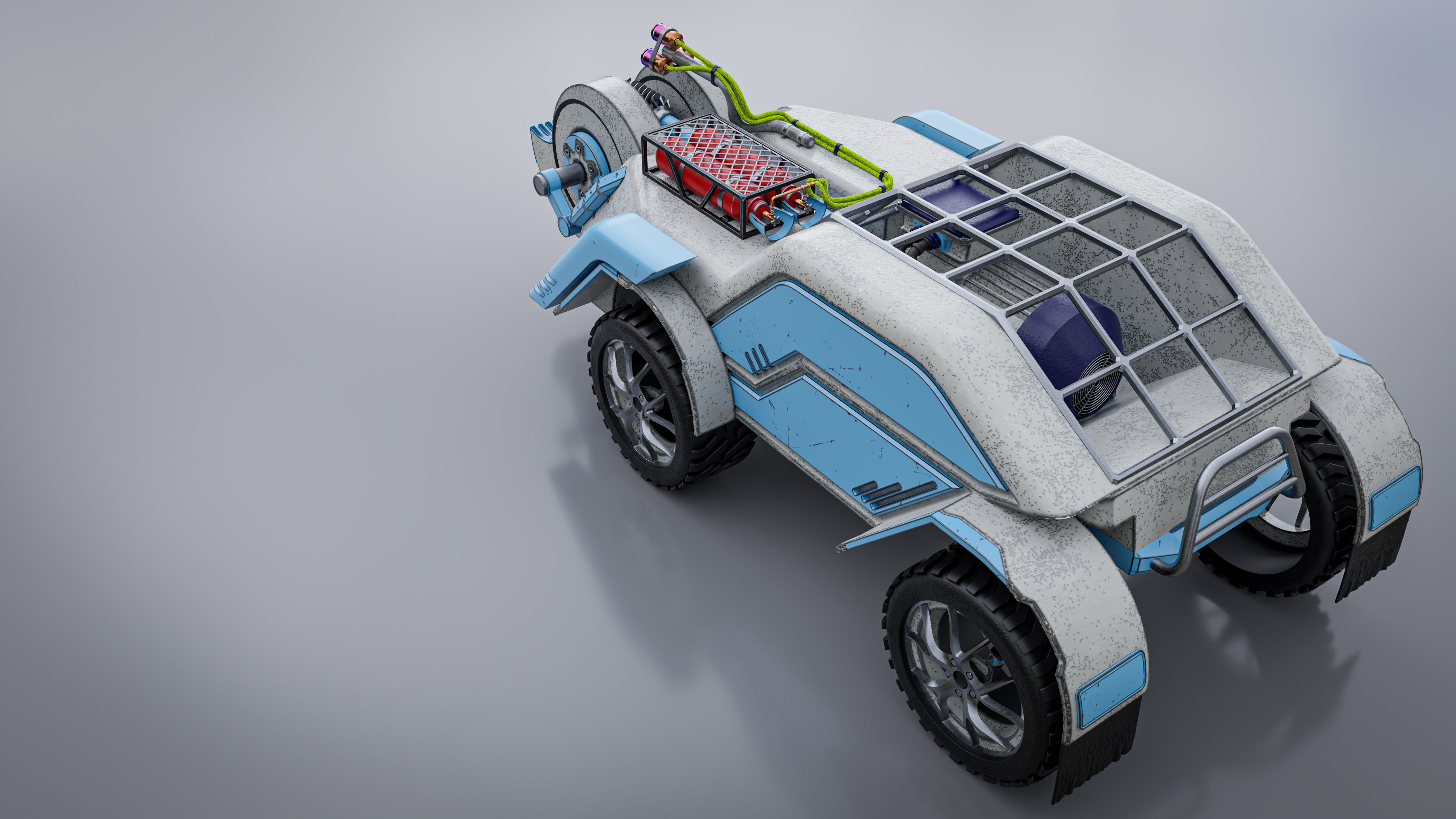 Blaze Bot Low-poly 3D model_5