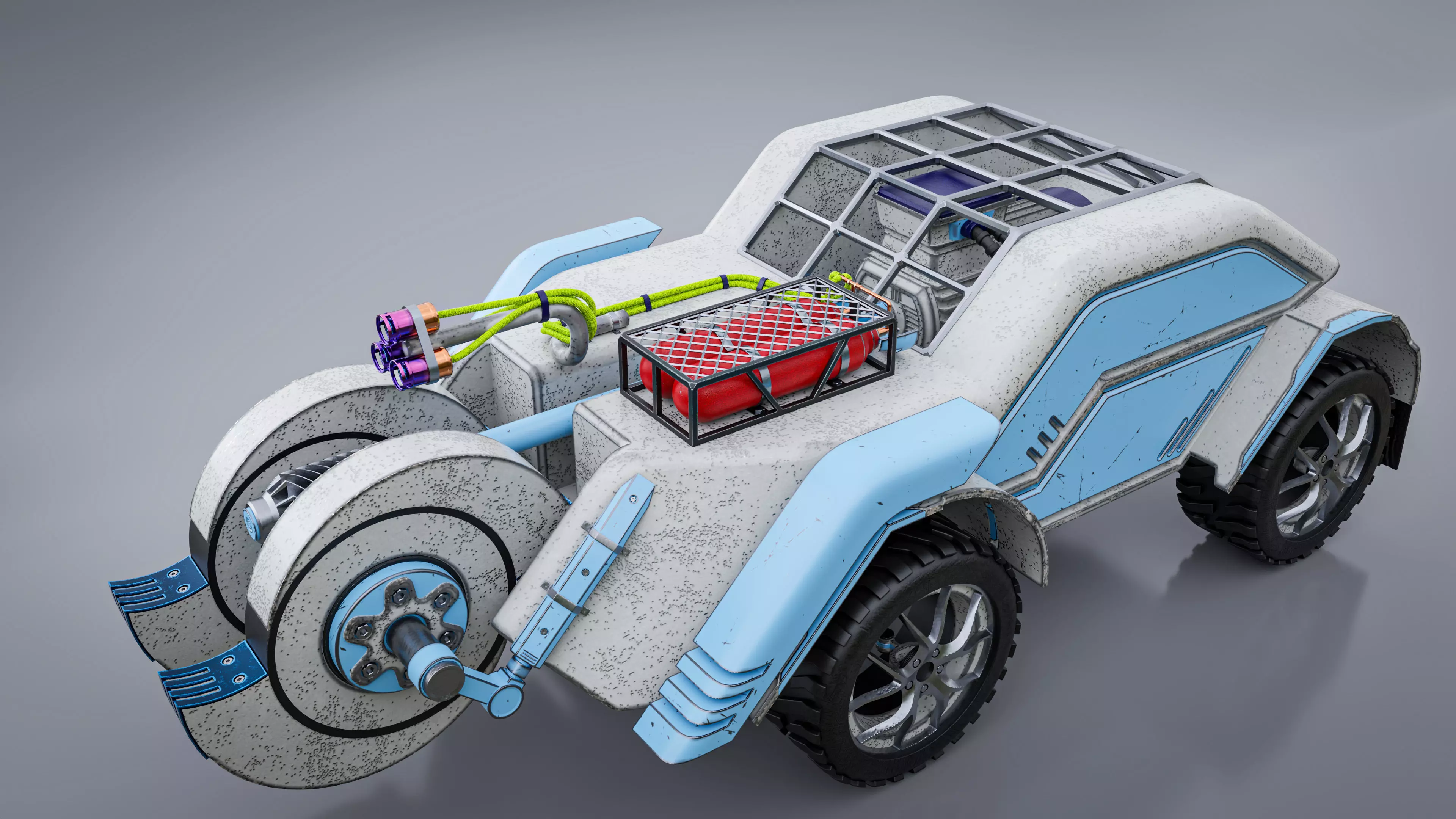 Blaze Bot Low-poly 3D model_0