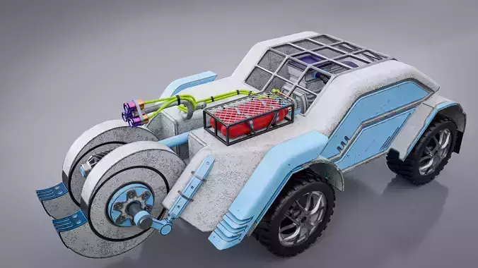 Blaze Bot Low-poly 3D model