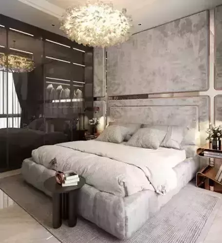 Luxury Comfy interior bedroom design 02 