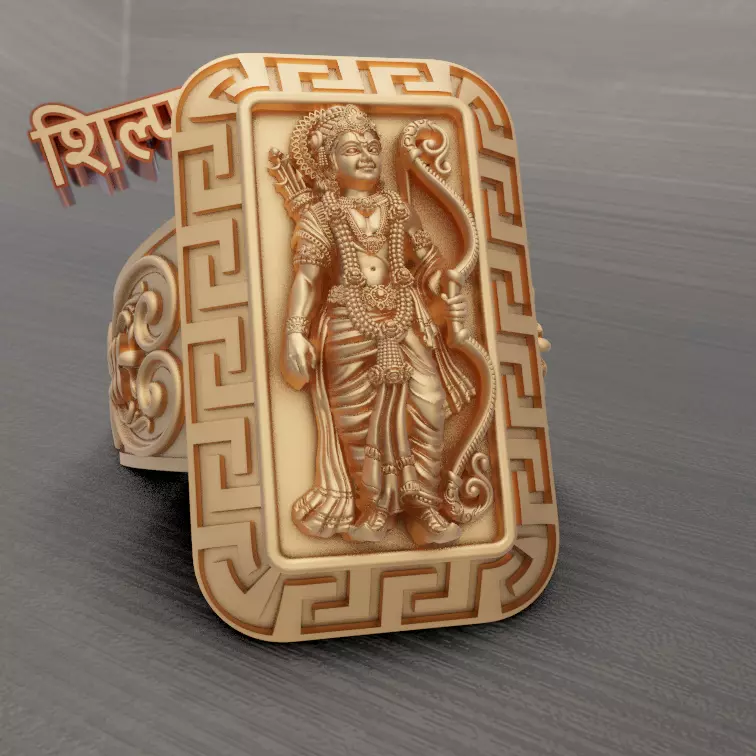 SHRI RAM JI RING HIGH QUALITY 3D print model_0