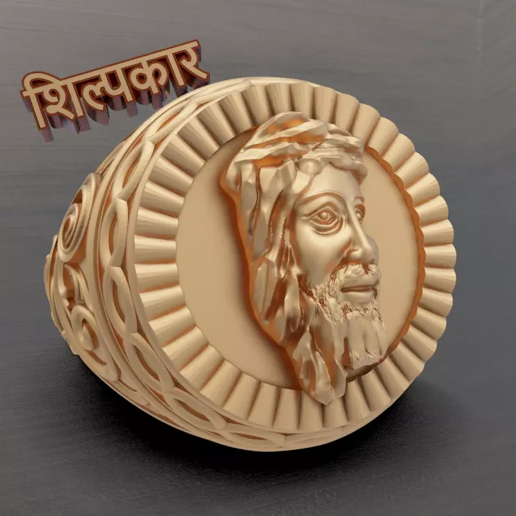 JESUS RING DESIGN - HIGH QUALITY 3D print model_0