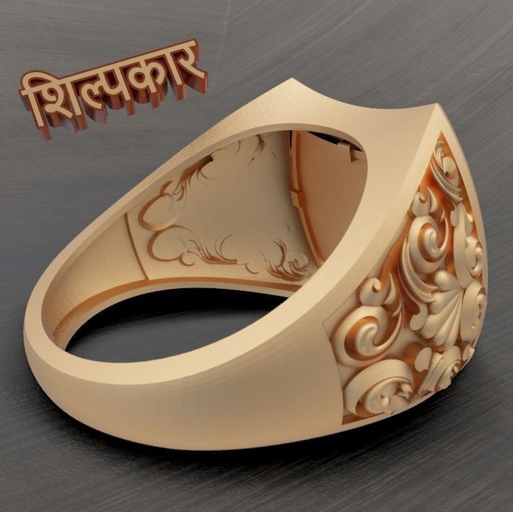 HANUMAN JI RING DESIGN - HIGH QUALITY 3D print model_3