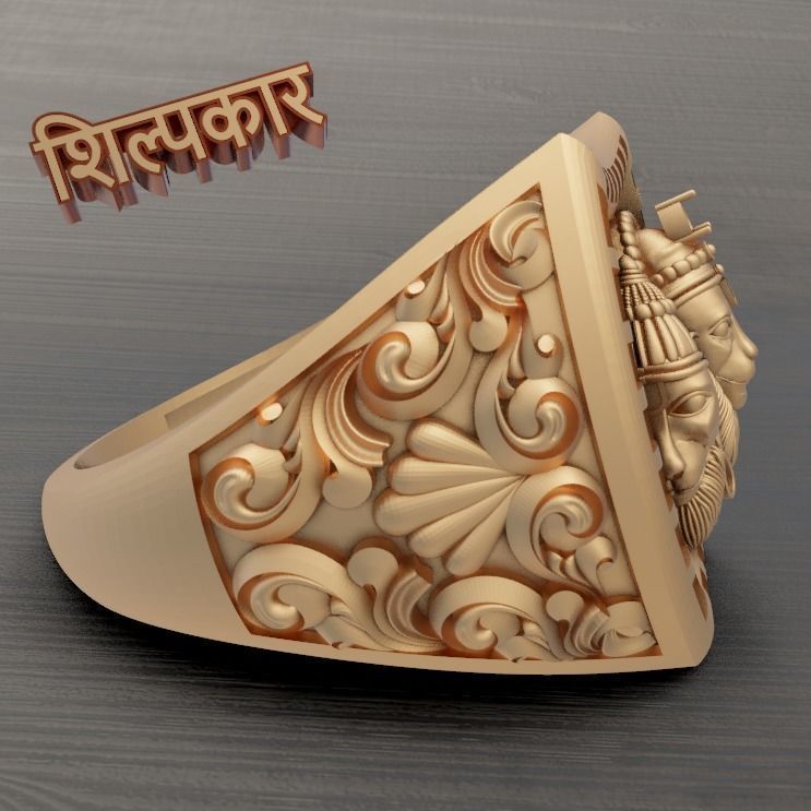 HANUMAN JI RING DESIGN - HIGH QUALITY 3D print model_2