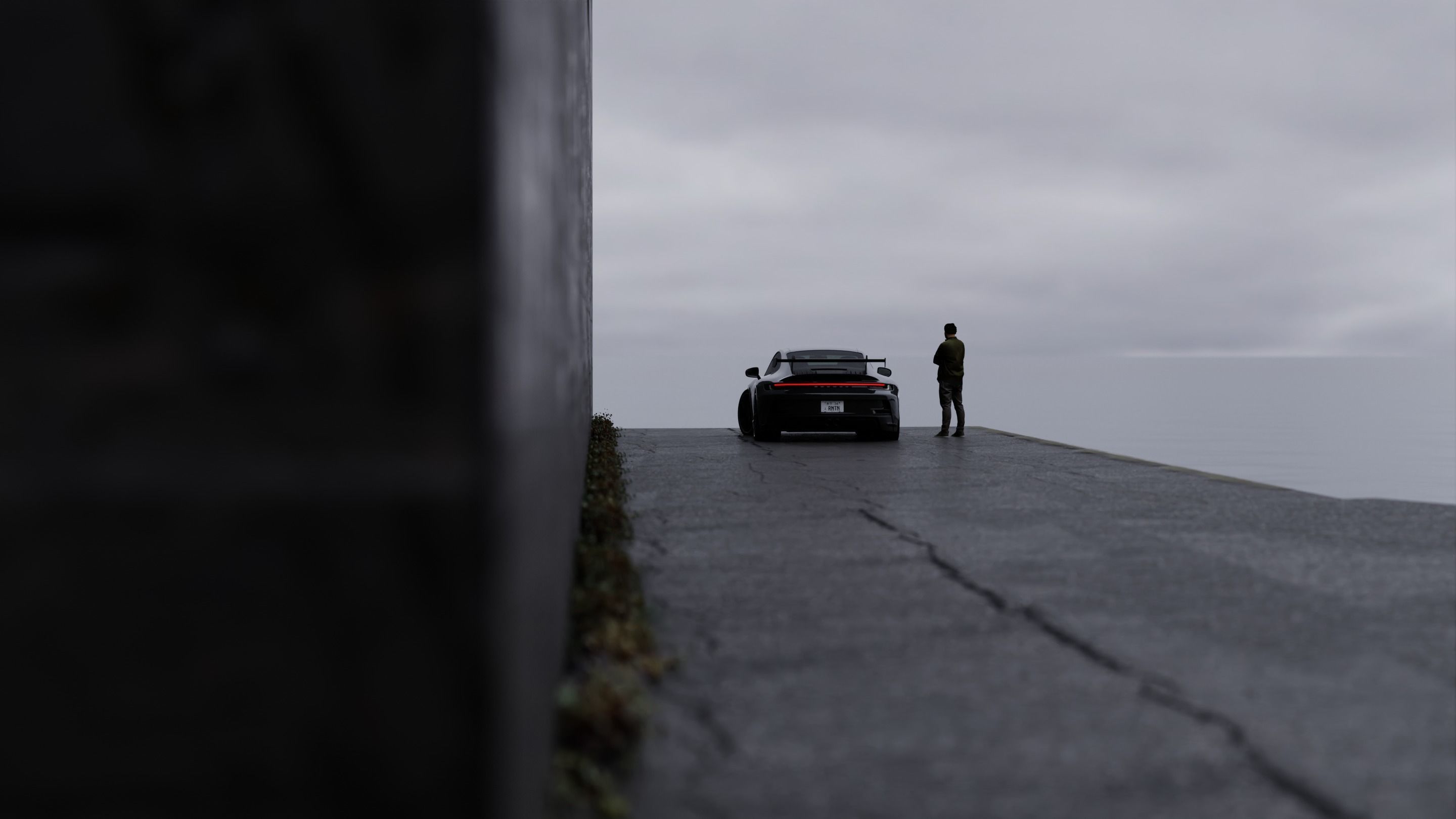 Car Seaside Scene 3D Blender File Textured FBX File 3D model_3