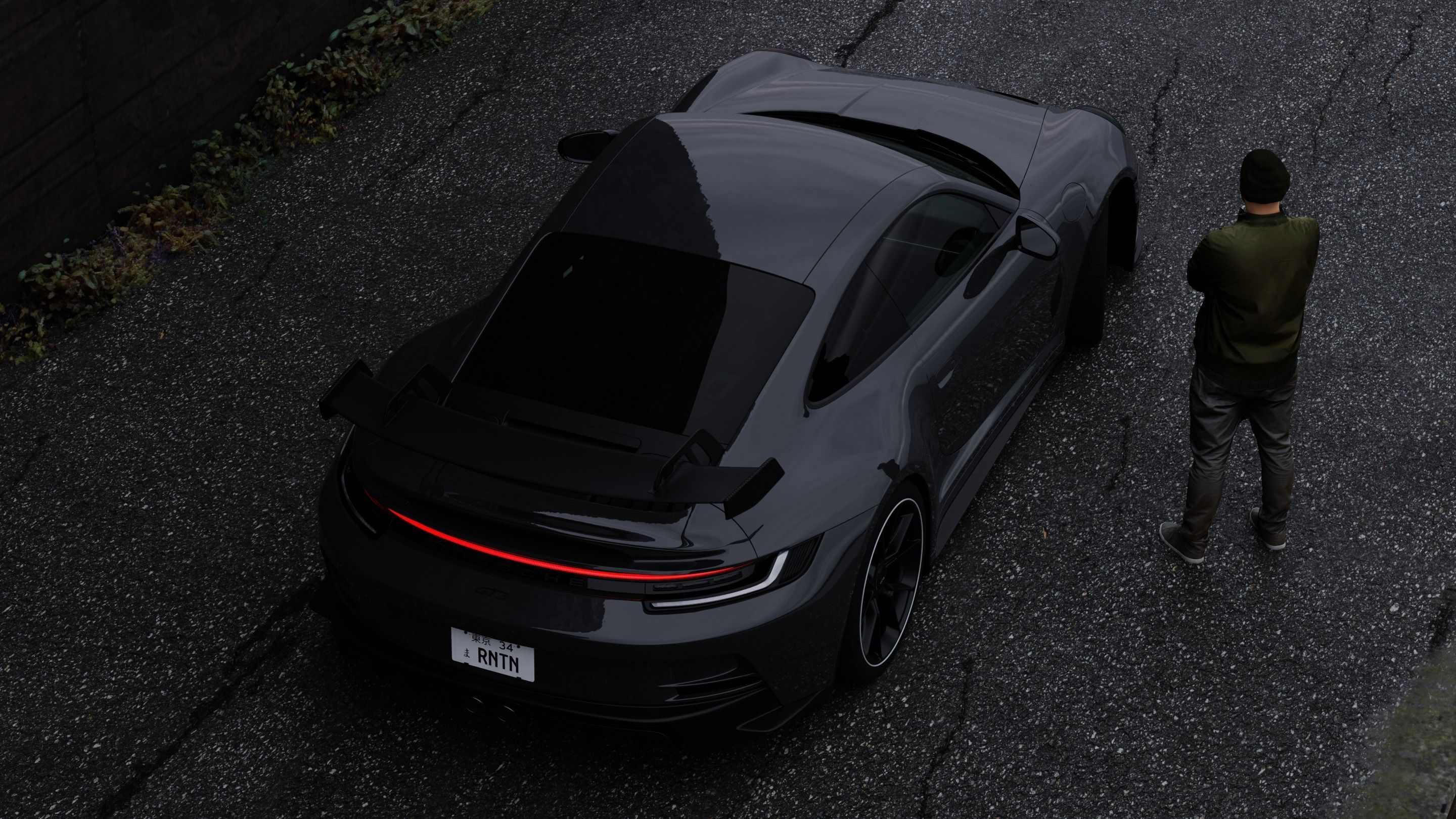 Car Seaside Scene 3D Blender File Textured FBX File 3D model_9