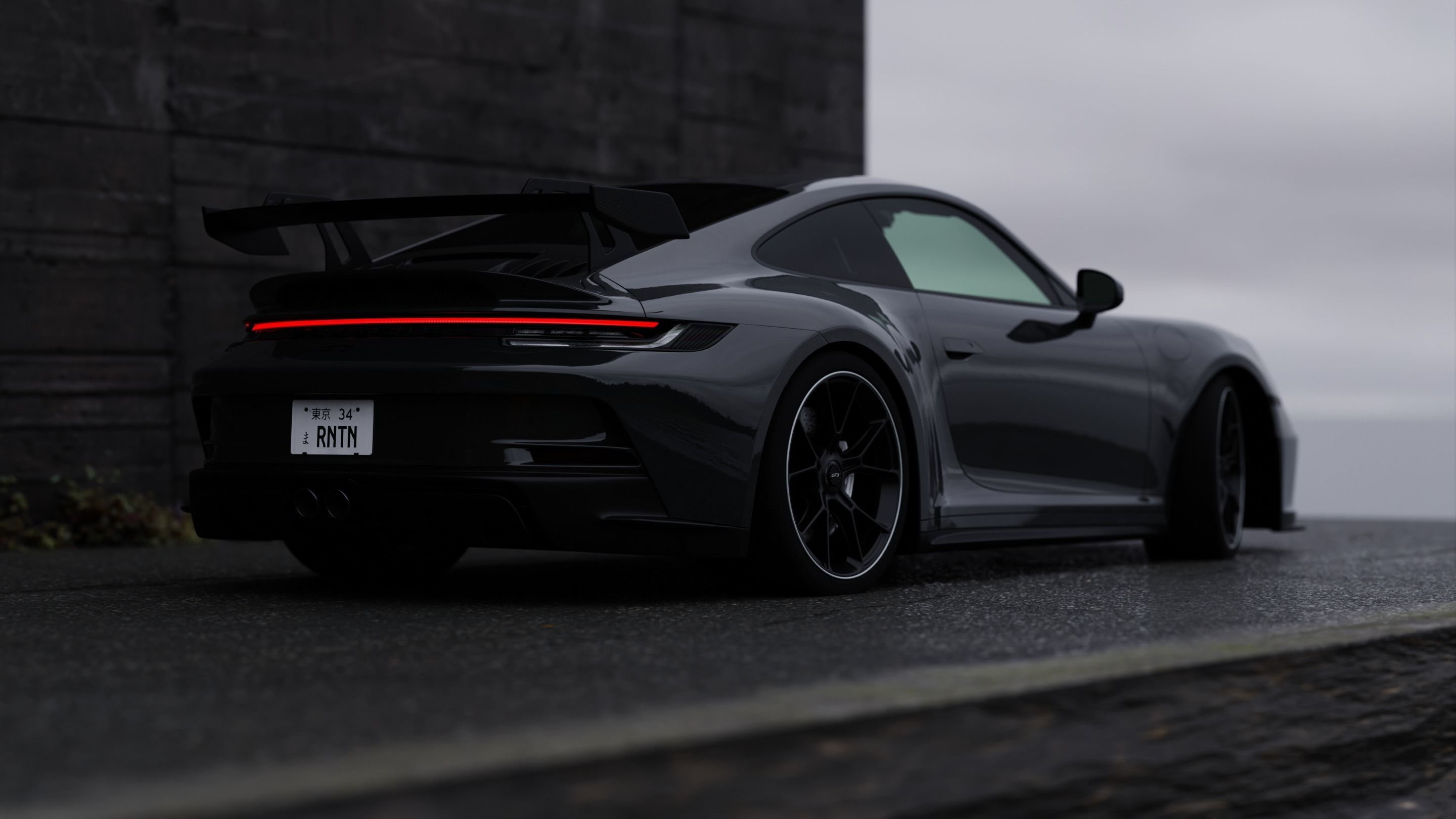 Car Seaside Scene 3D Blender File Textured FBX File 3D model_5