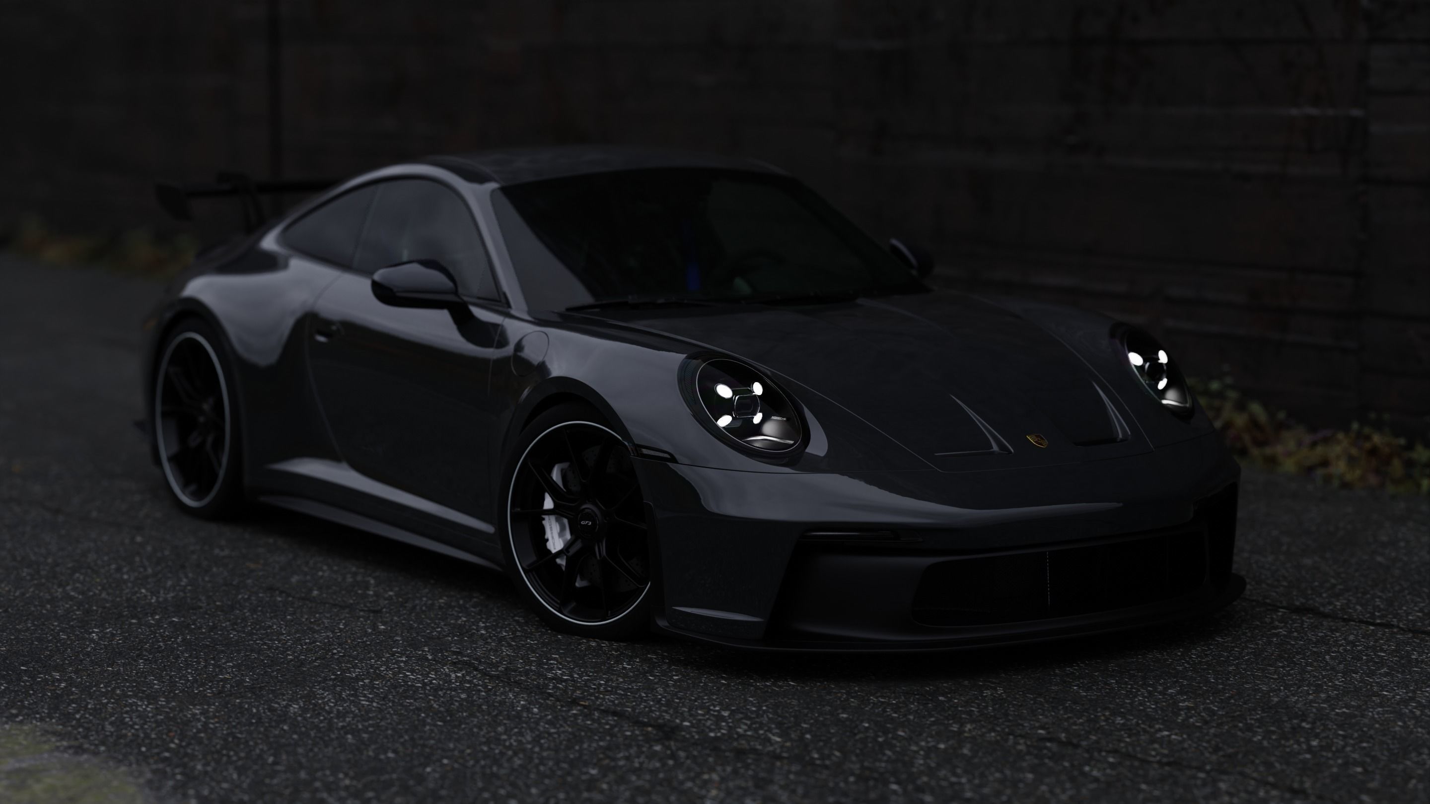 Car Seaside Scene 3D Blender File Textured FBX File 3D model_6