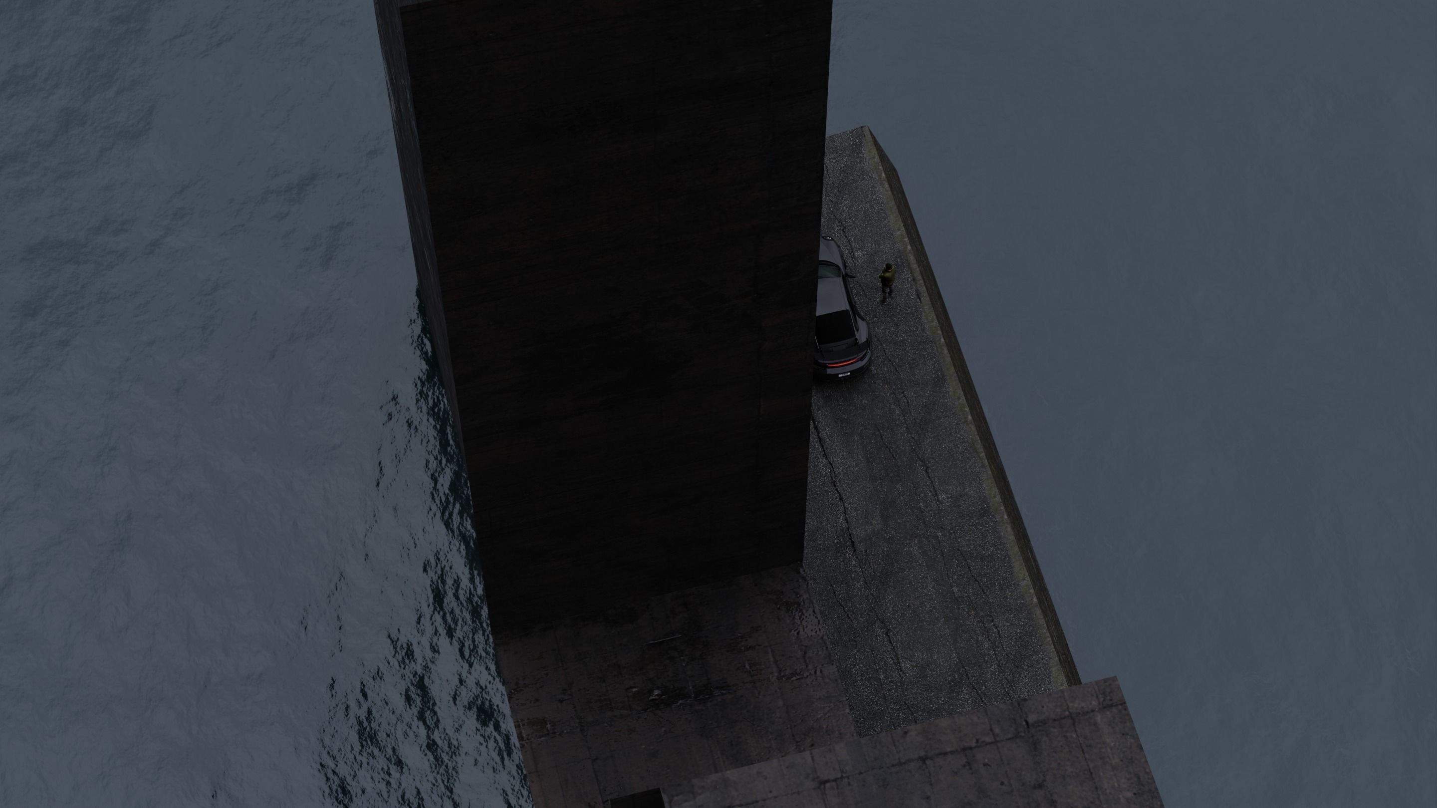 Car Seaside Scene 3D Blender File Textured FBX File 3D model_14