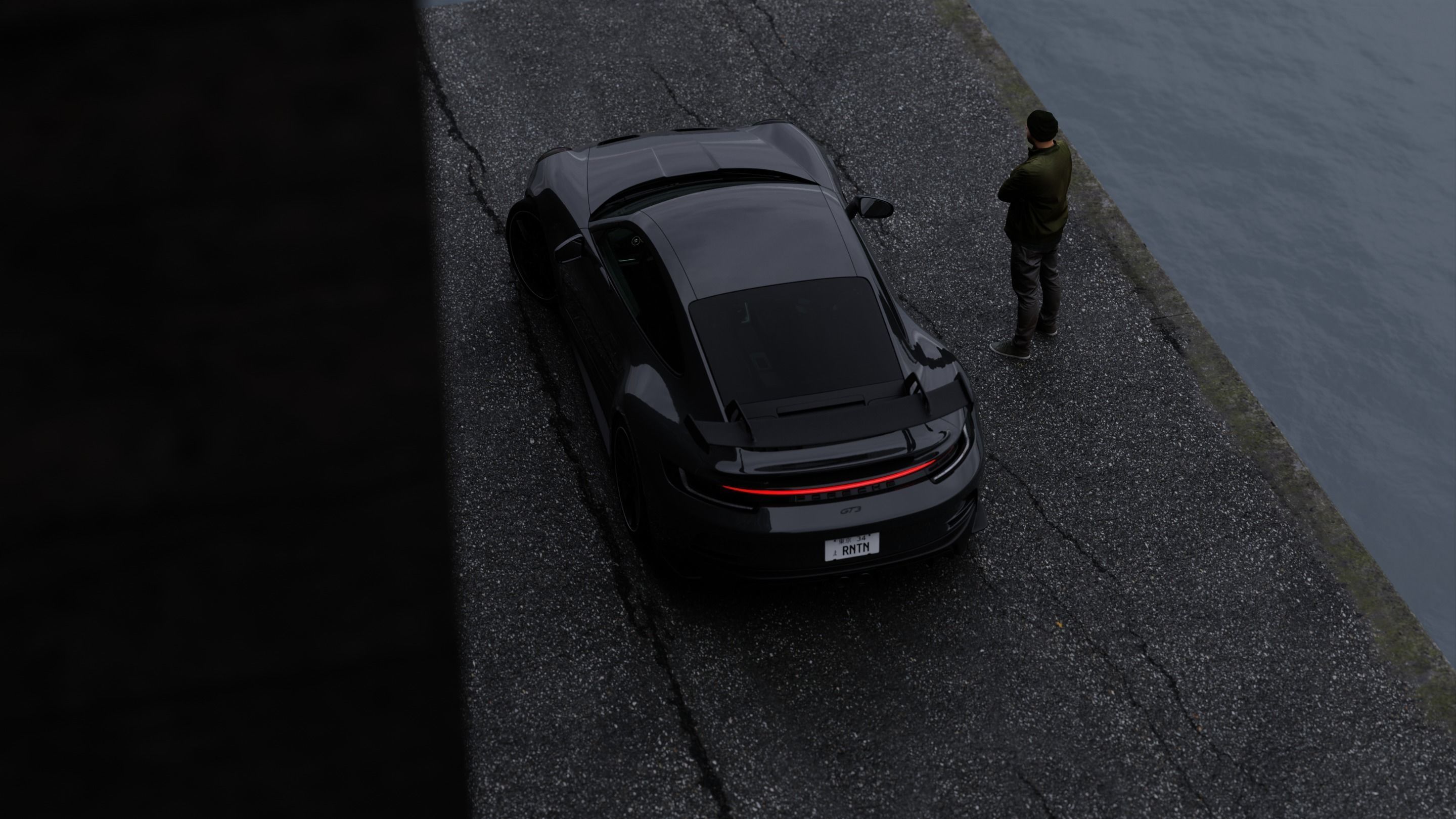 Car Seaside Scene 3D Blender File Textured FBX File 3D model_13