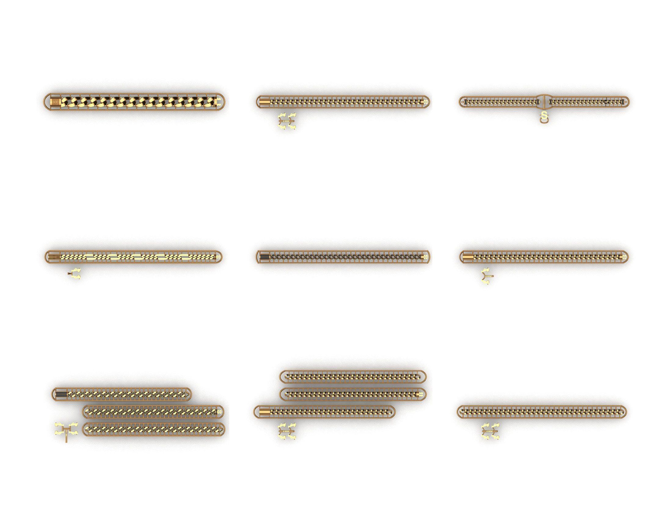 CUBAN LINK CHAIN - 800 PIECES READY FOR PRINT 3D print model_46