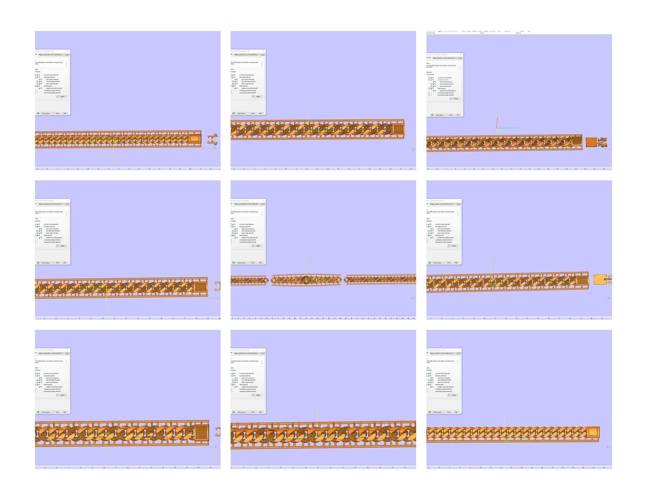 CUBAN LINK CHAIN - 800 PIECES READY FOR PRINT 3D print model_29