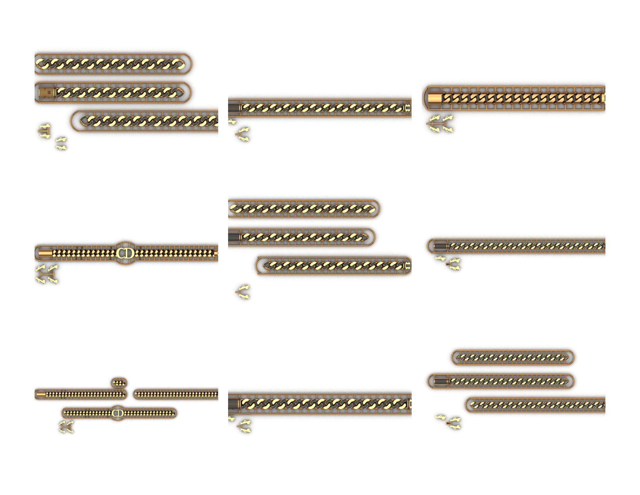 CUBAN LINK CHAIN - 800 PIECES READY FOR PRINT 3D print model_41