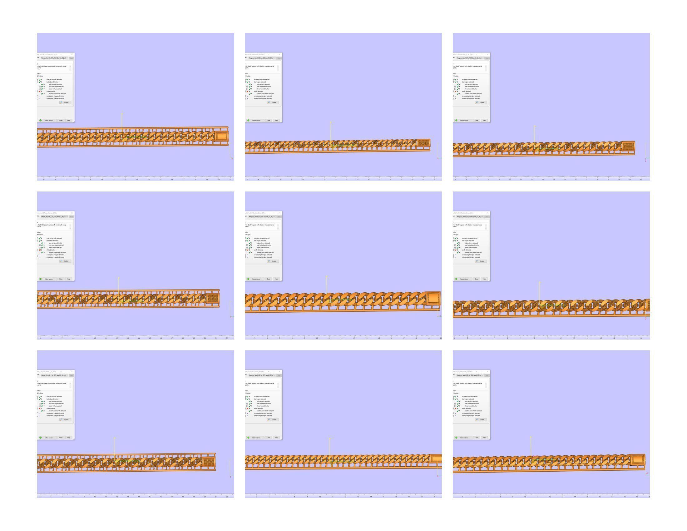 CUBAN LINK CHAIN - 800 PIECES READY FOR PRINT 3D print model_24