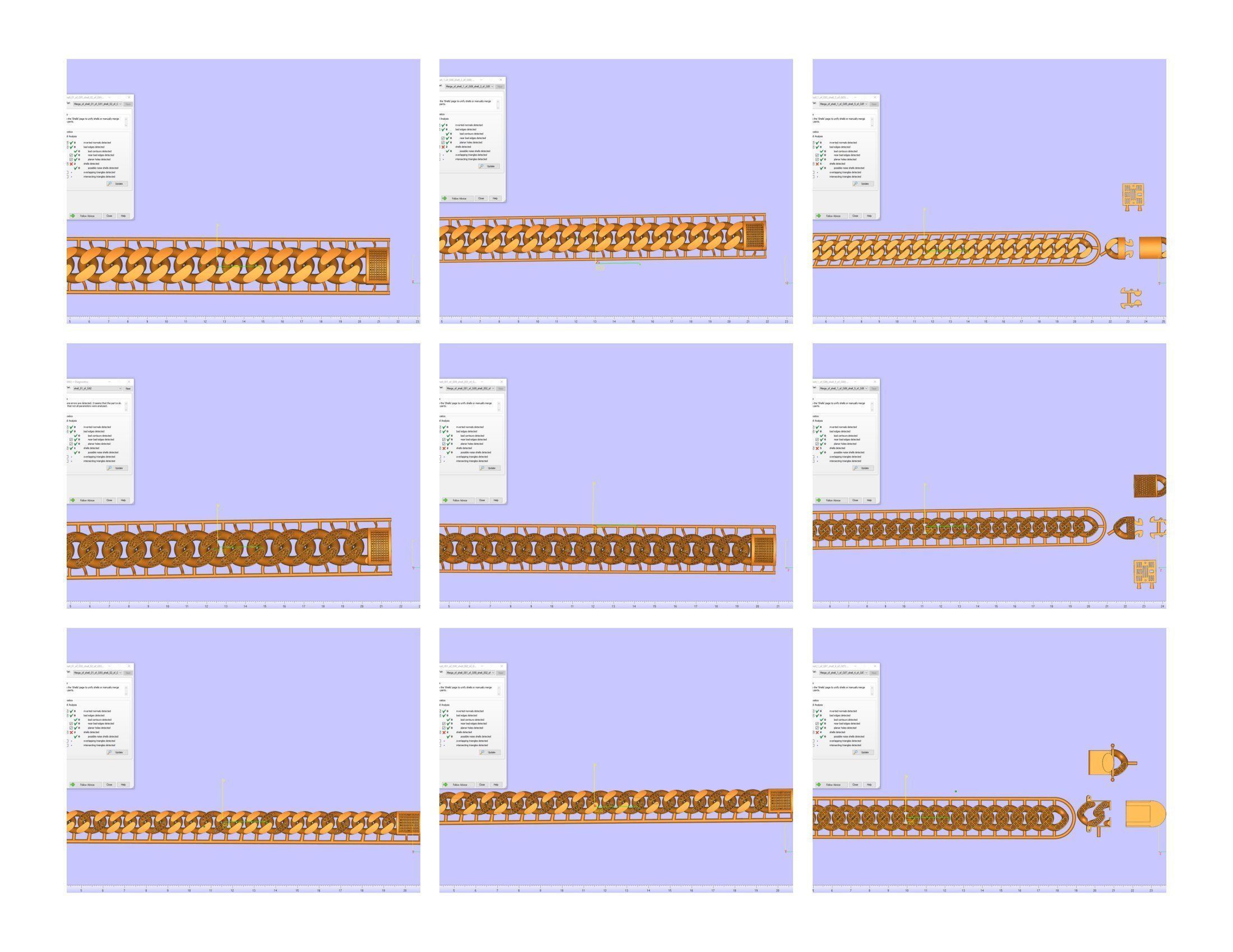 CUBAN LINK CHAIN - 800 PIECES READY FOR PRINT 3D print model_22