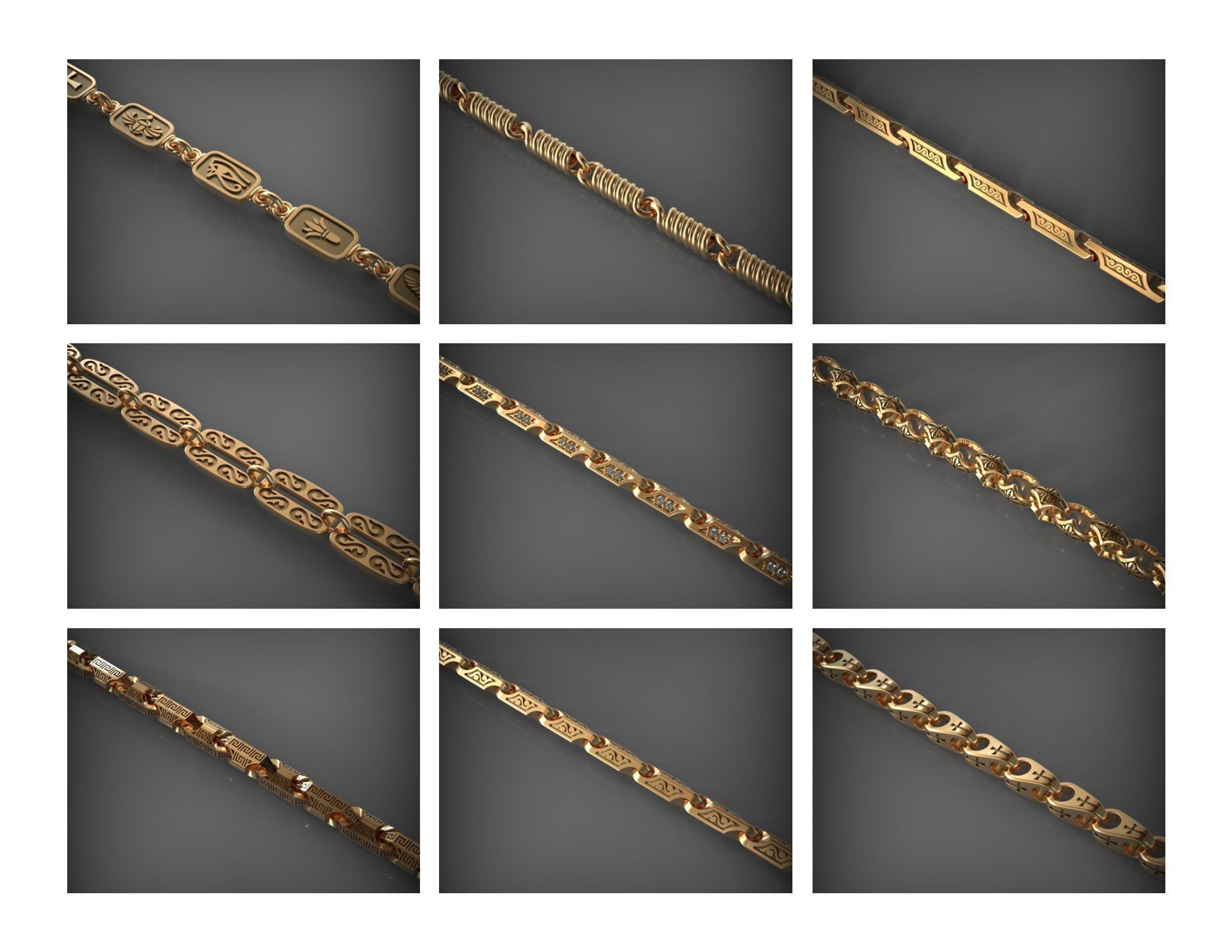 CUBAN LINK CHAIN - 800 PIECES READY FOR PRINT 3D print model_60