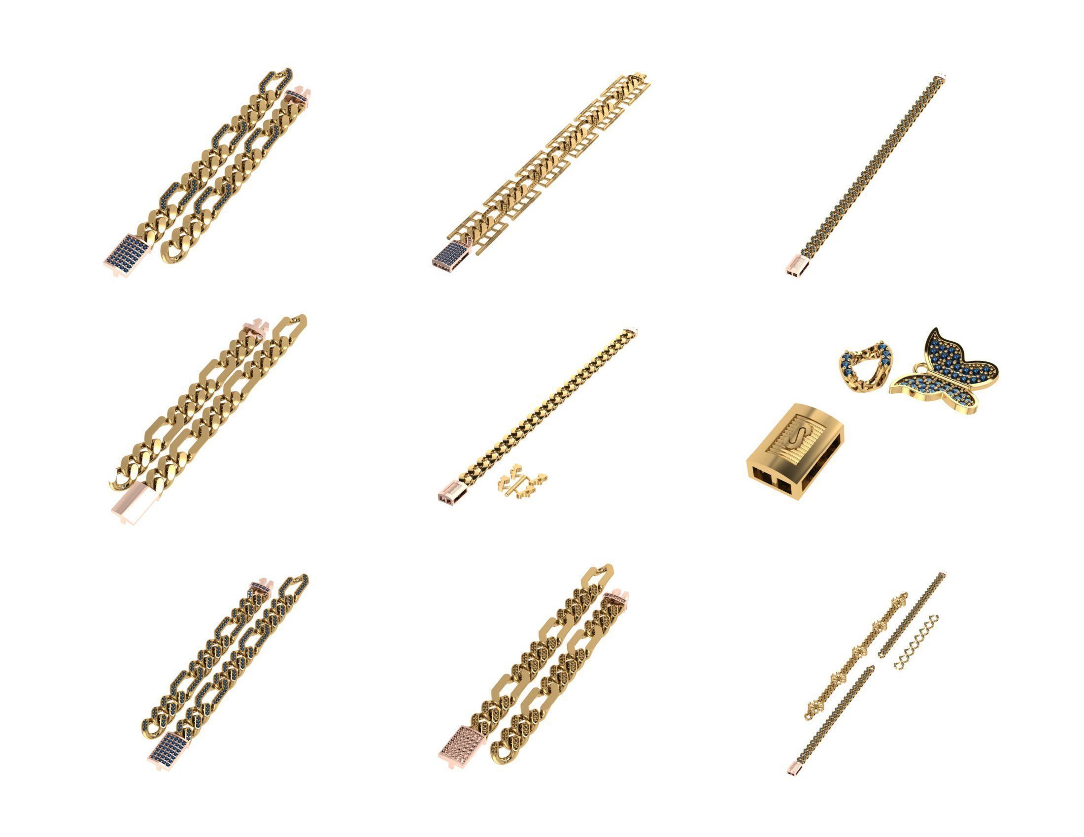 CUBAN LINK CHAIN - 800 PIECES READY FOR PRINT 3D print model_14