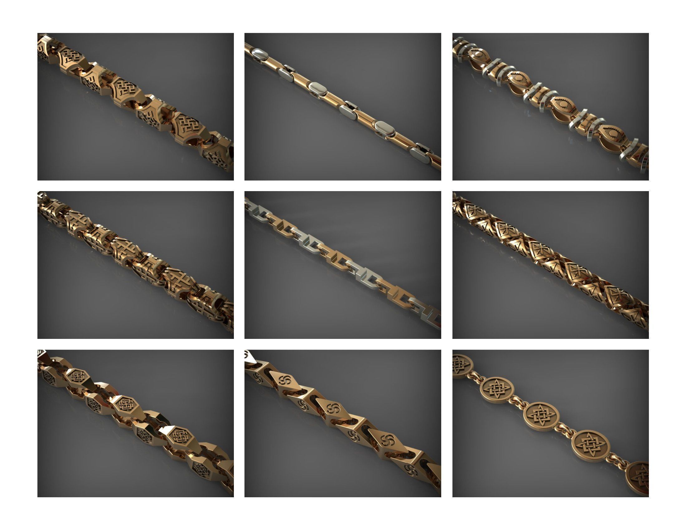 CUBAN LINK CHAIN - 800 PIECES READY FOR PRINT 3D print model_57