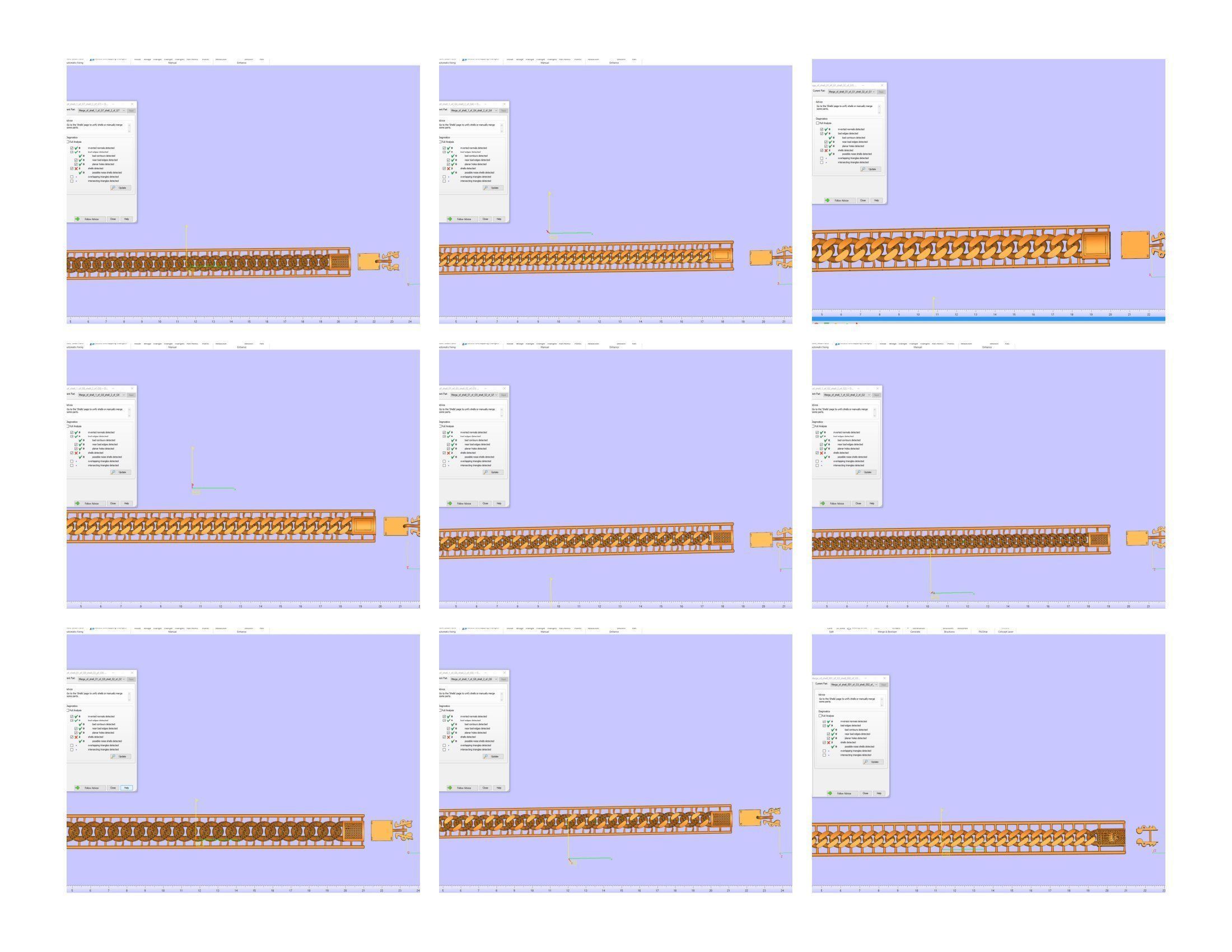 CUBAN LINK CHAIN - 800 PIECES READY FOR PRINT 3D print model_30