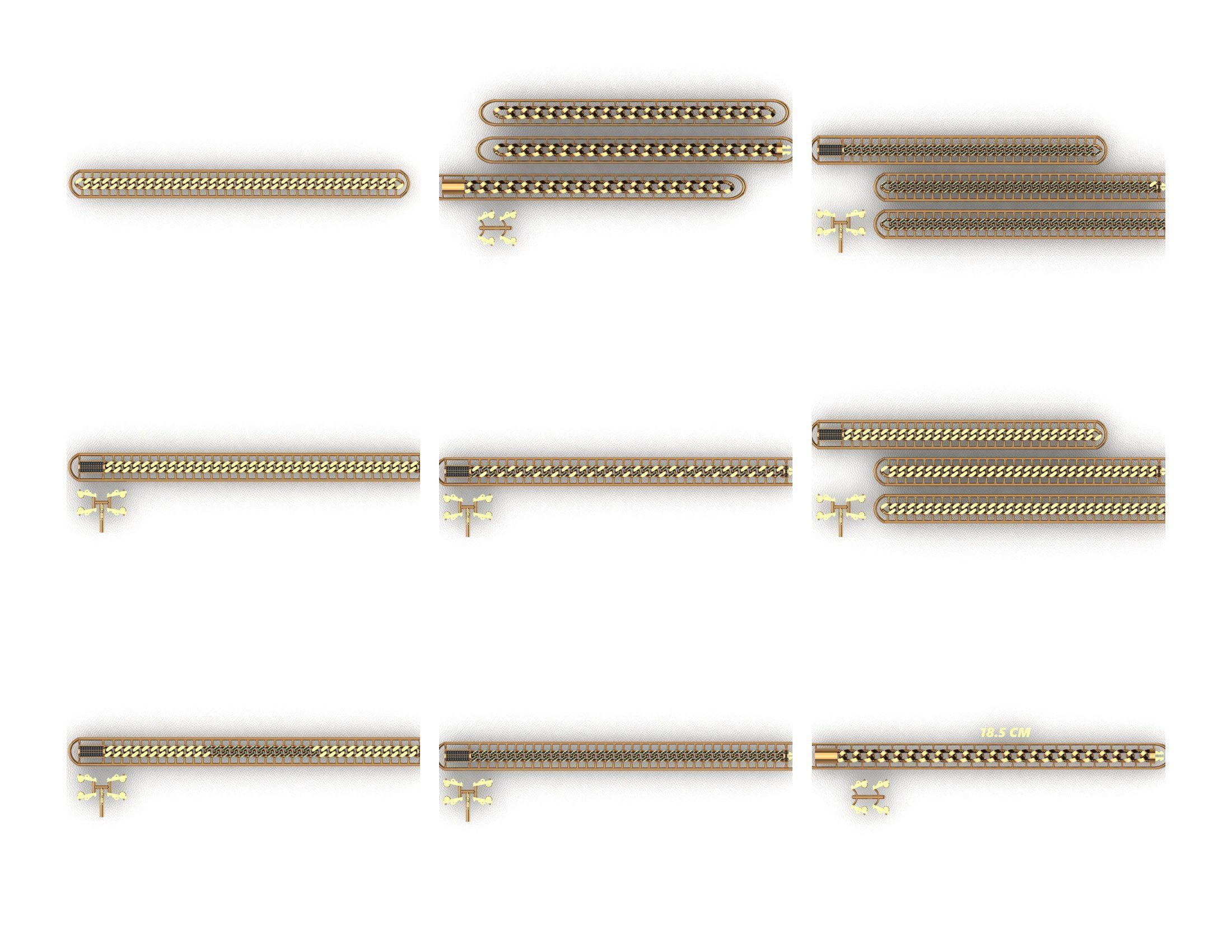CUBAN LINK CHAIN - 800 PIECES READY FOR PRINT 3D print model_45