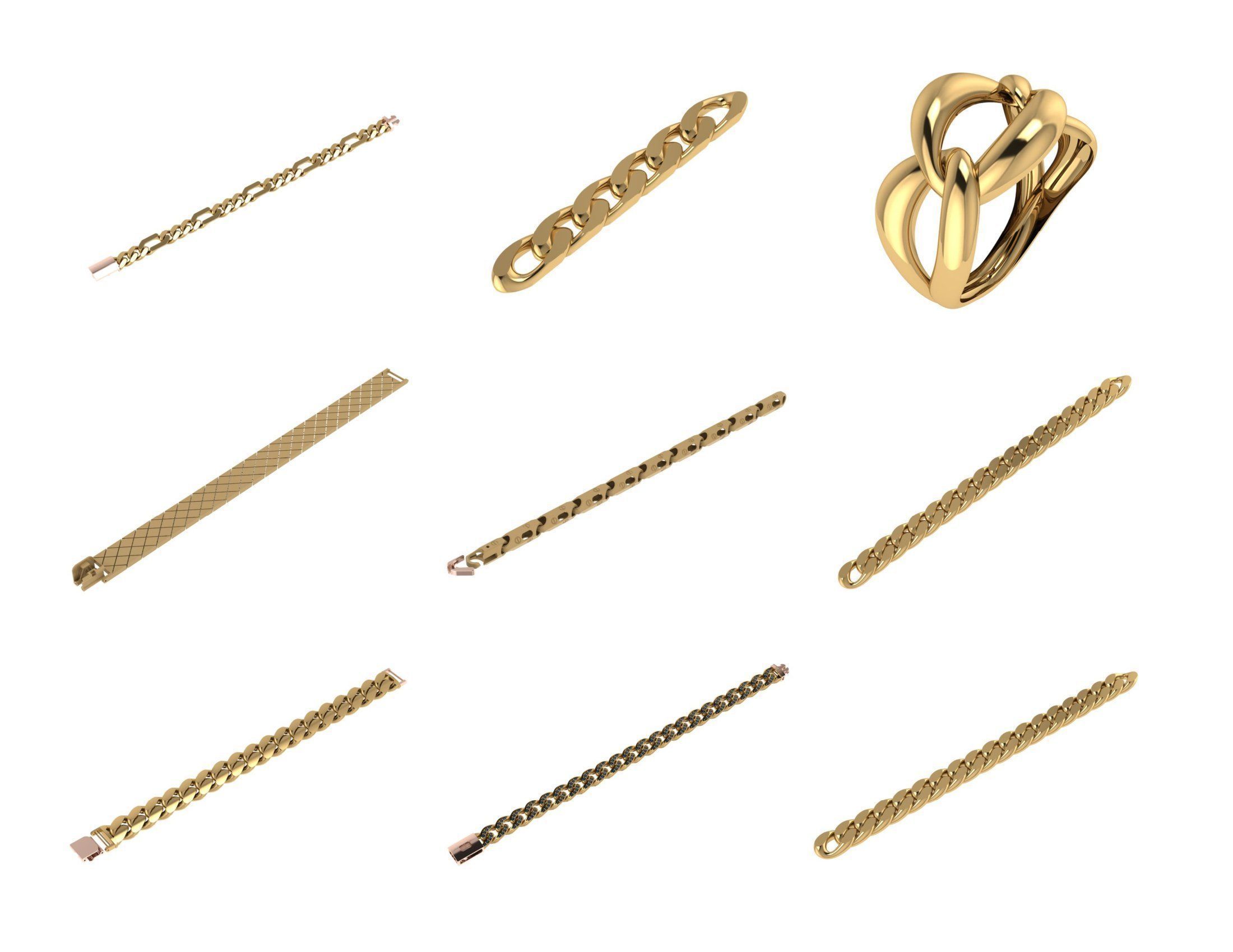 CUBAN LINK CHAIN - 800 PIECES READY FOR PRINT 3D print model_2