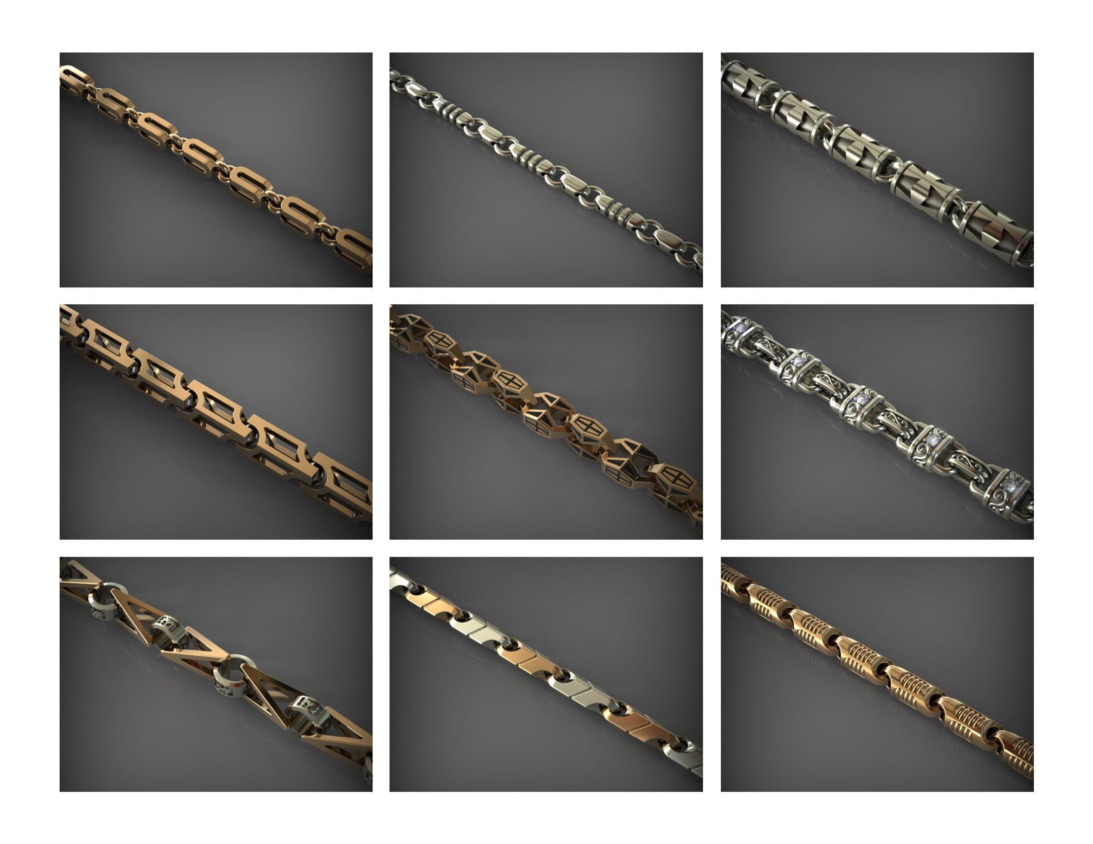 CUBAN LINK CHAIN - 800 PIECES READY FOR PRINT 3D print model_55