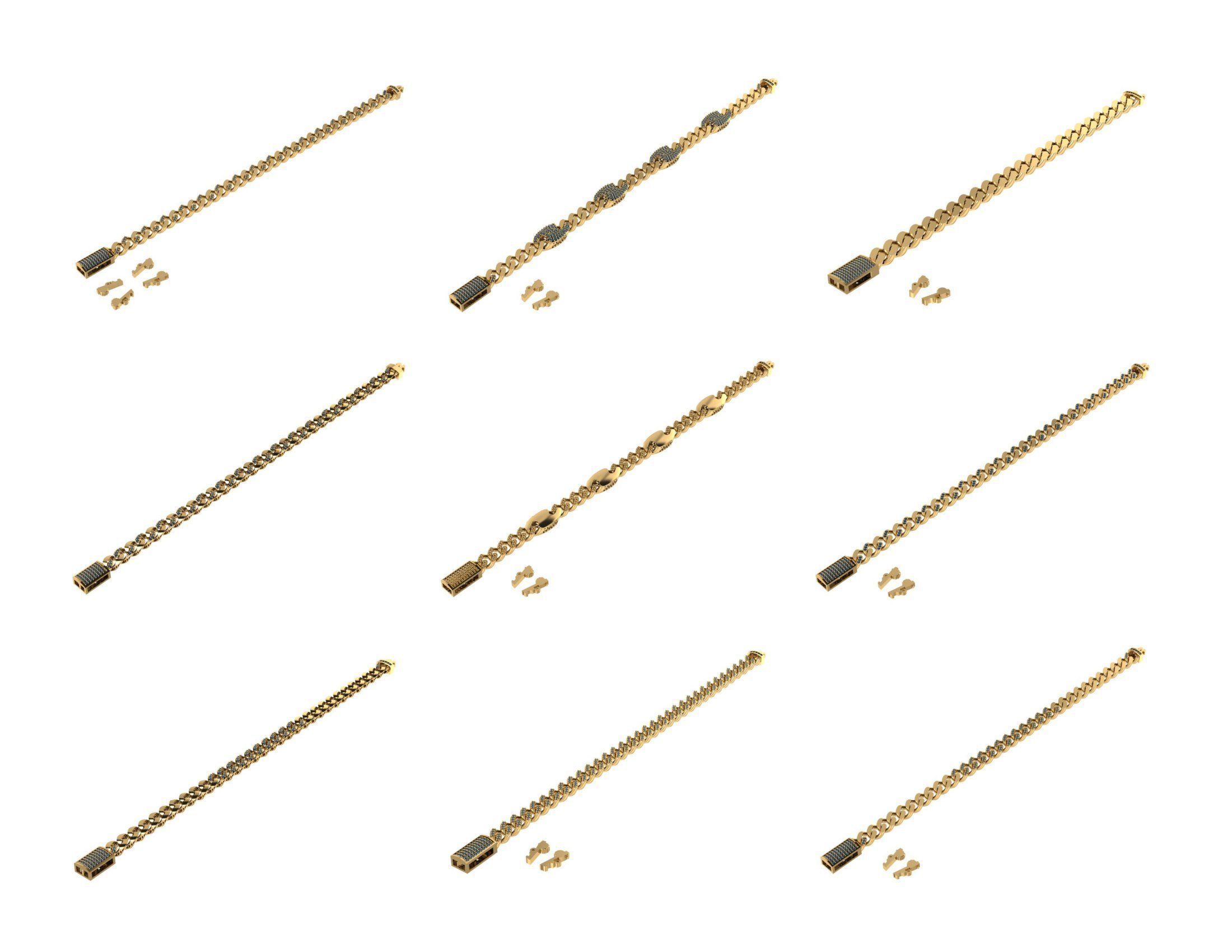 CUBAN LINK CHAIN - 800 PIECES READY FOR PRINT 3D print model_68