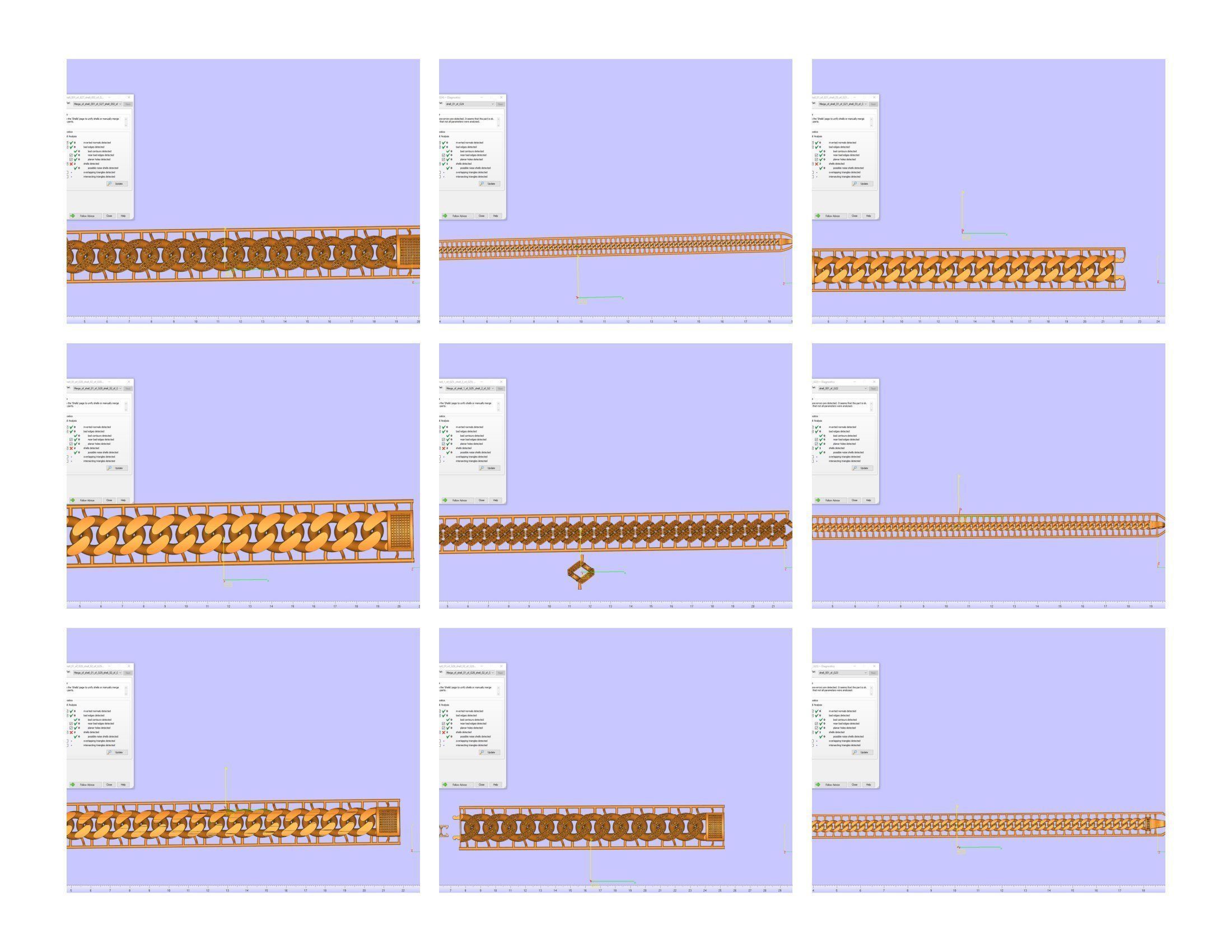 CUBAN LINK CHAIN - 800 PIECES READY FOR PRINT 3D print model_28