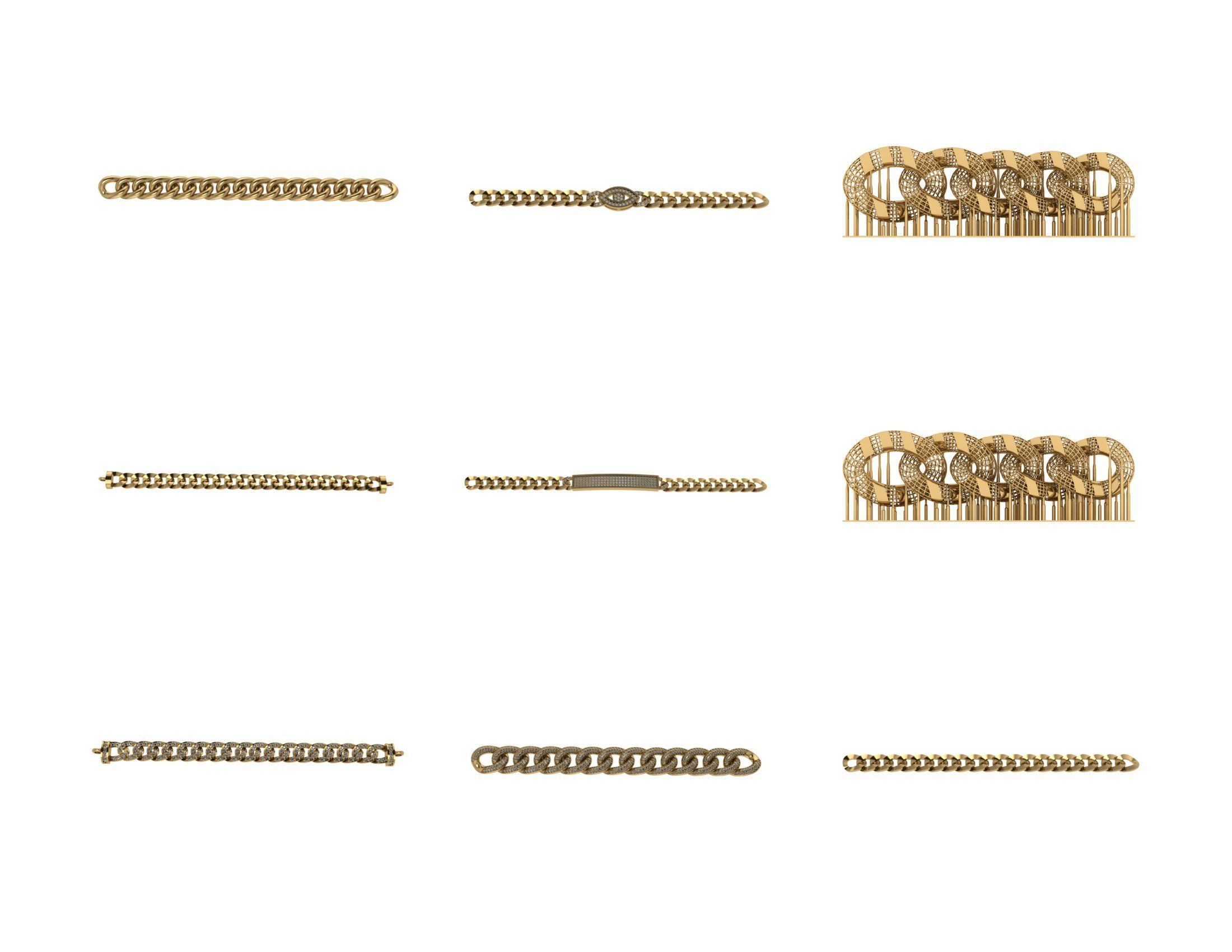 CUBAN LINK CHAIN - 800 PIECES READY FOR PRINT 3D print model_53
