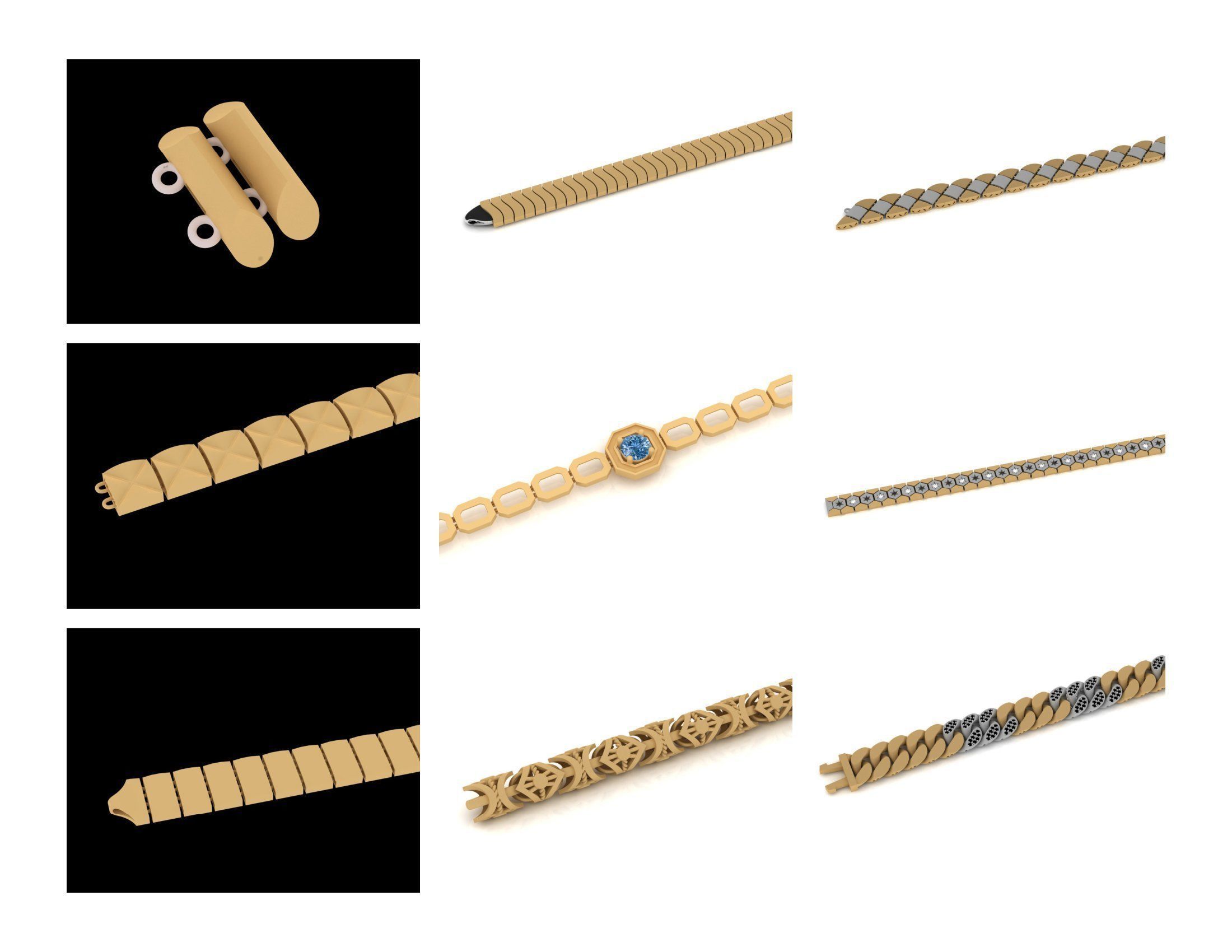 CUBAN LINK CHAIN - 800 PIECES READY FOR PRINT 3D print model_50