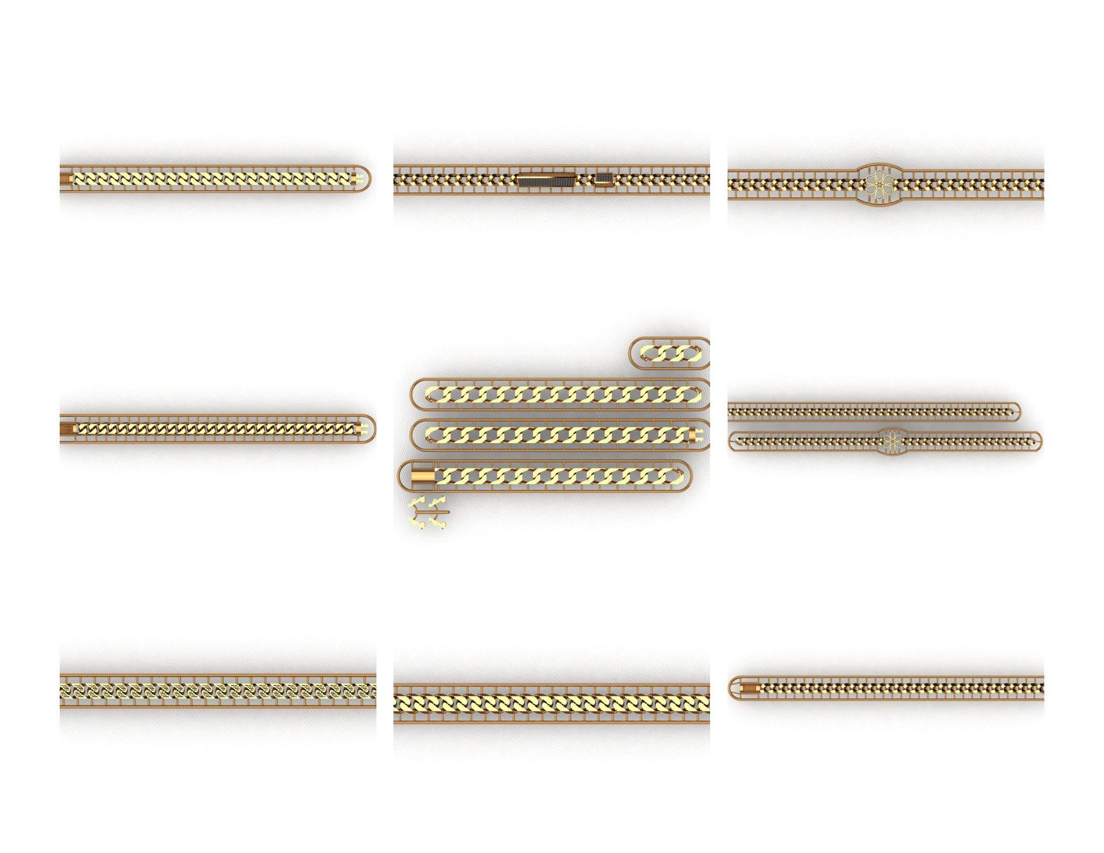 CUBAN LINK CHAIN - 800 PIECES READY FOR PRINT 3D print model_34