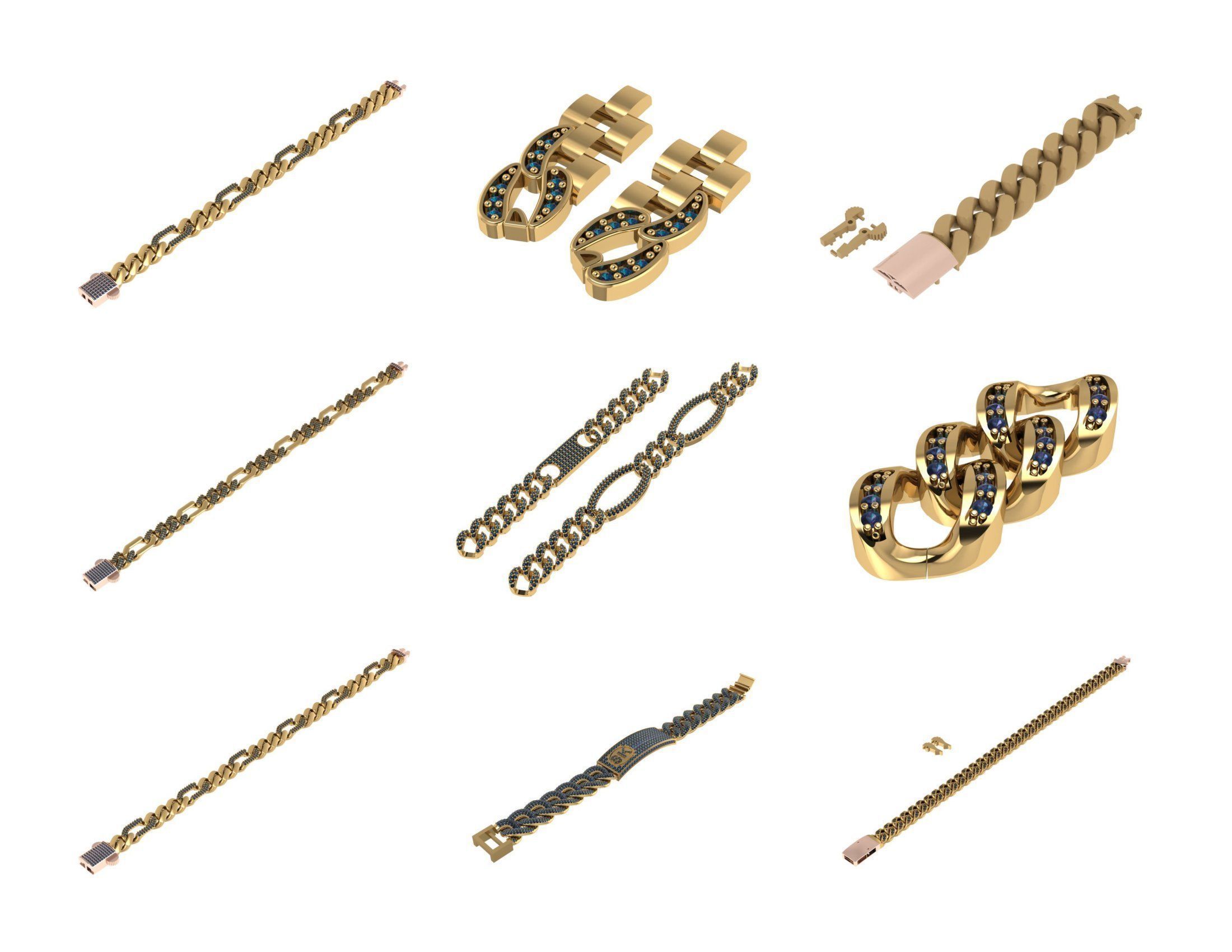 CUBAN LINK CHAIN - 800 PIECES READY FOR PRINT 3D print model_83