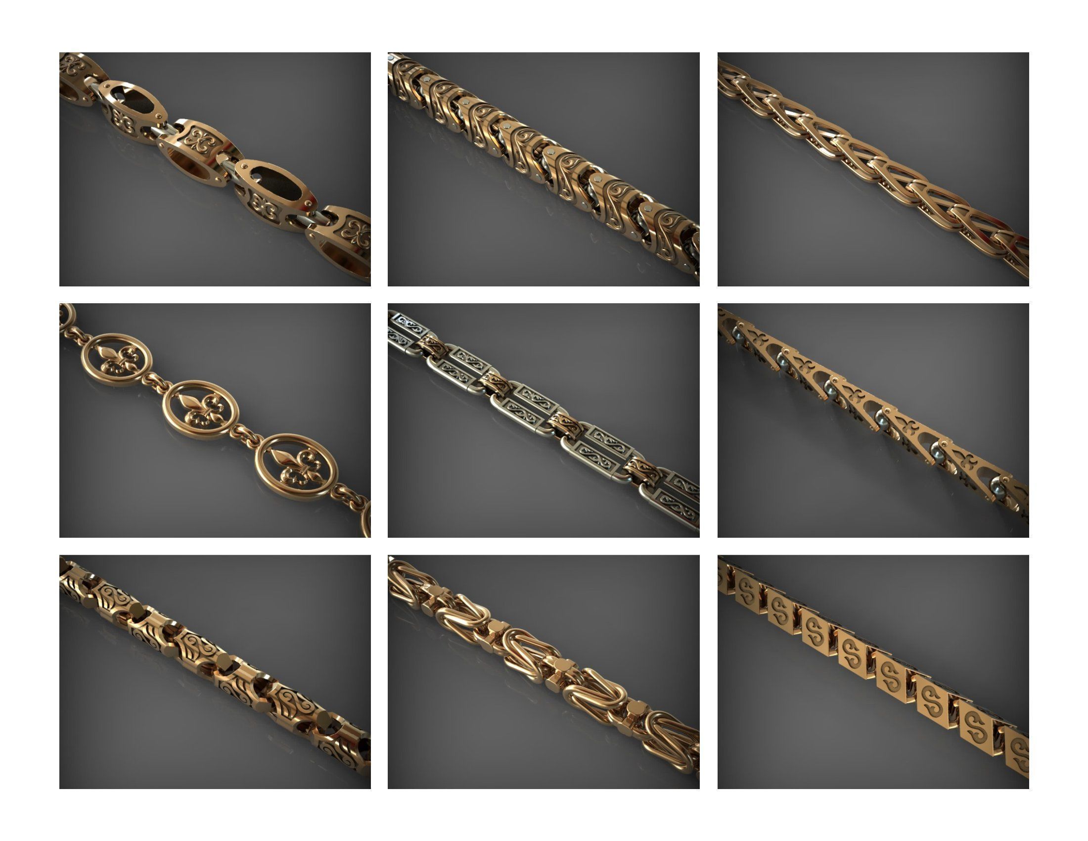 CUBAN LINK CHAIN - 800 PIECES READY FOR PRINT 3D print model_56