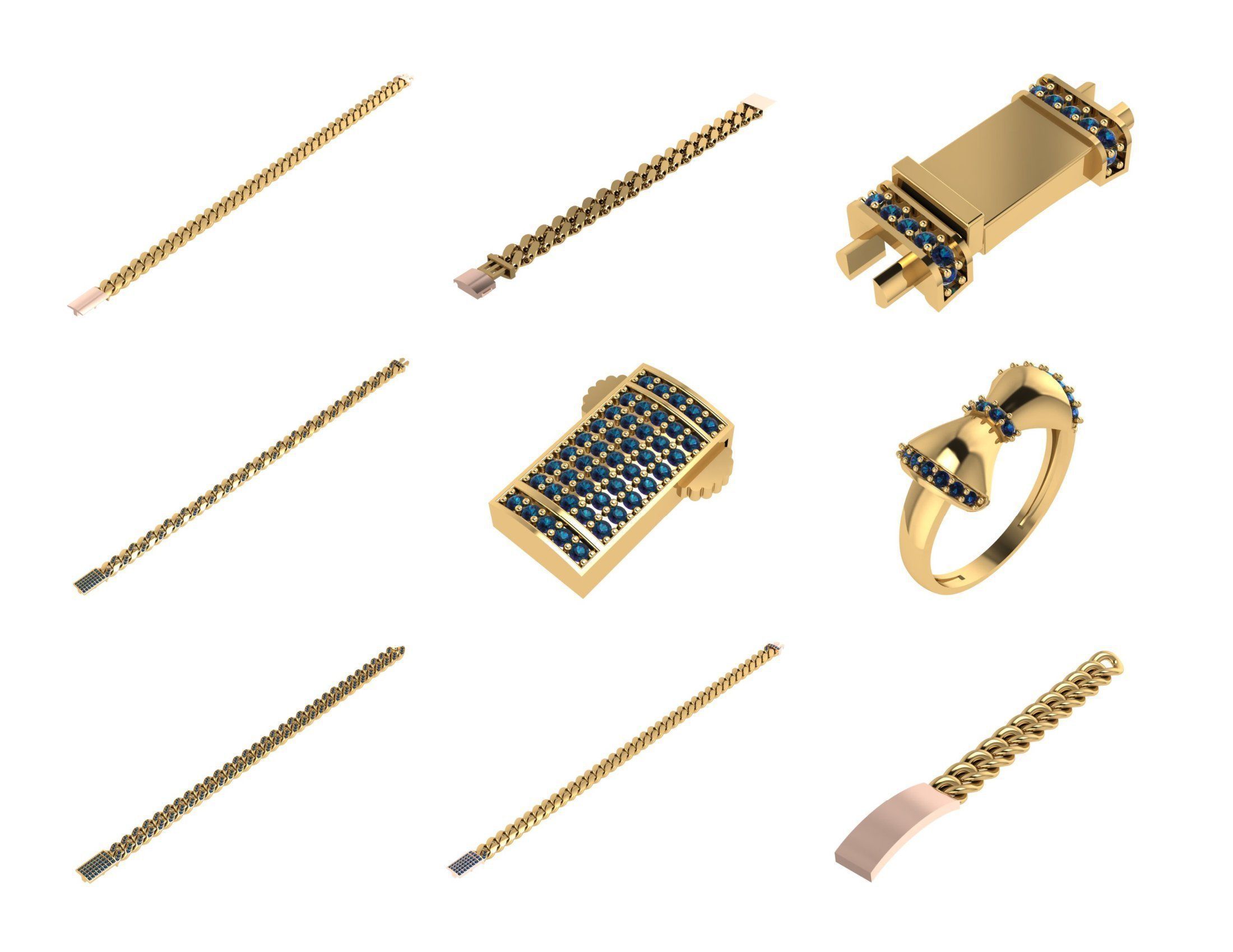 CUBAN LINK CHAIN - 800 PIECES READY FOR PRINT 3D print model_79